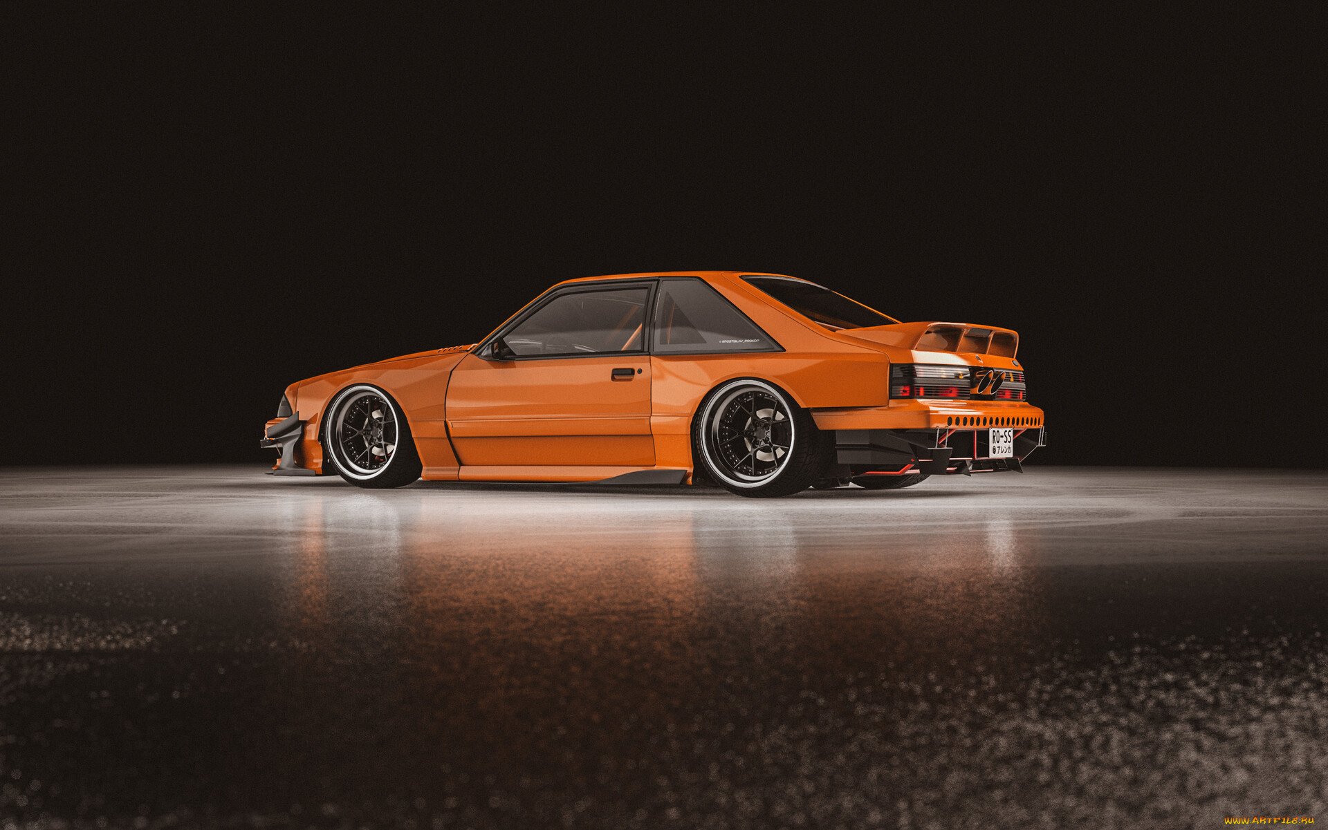 ford, mustang, foxbody, harpuna, автомобили, виртуальный, тюнинг, ford, mustang, foxbody, harpuna, американская, классика, и, мощь