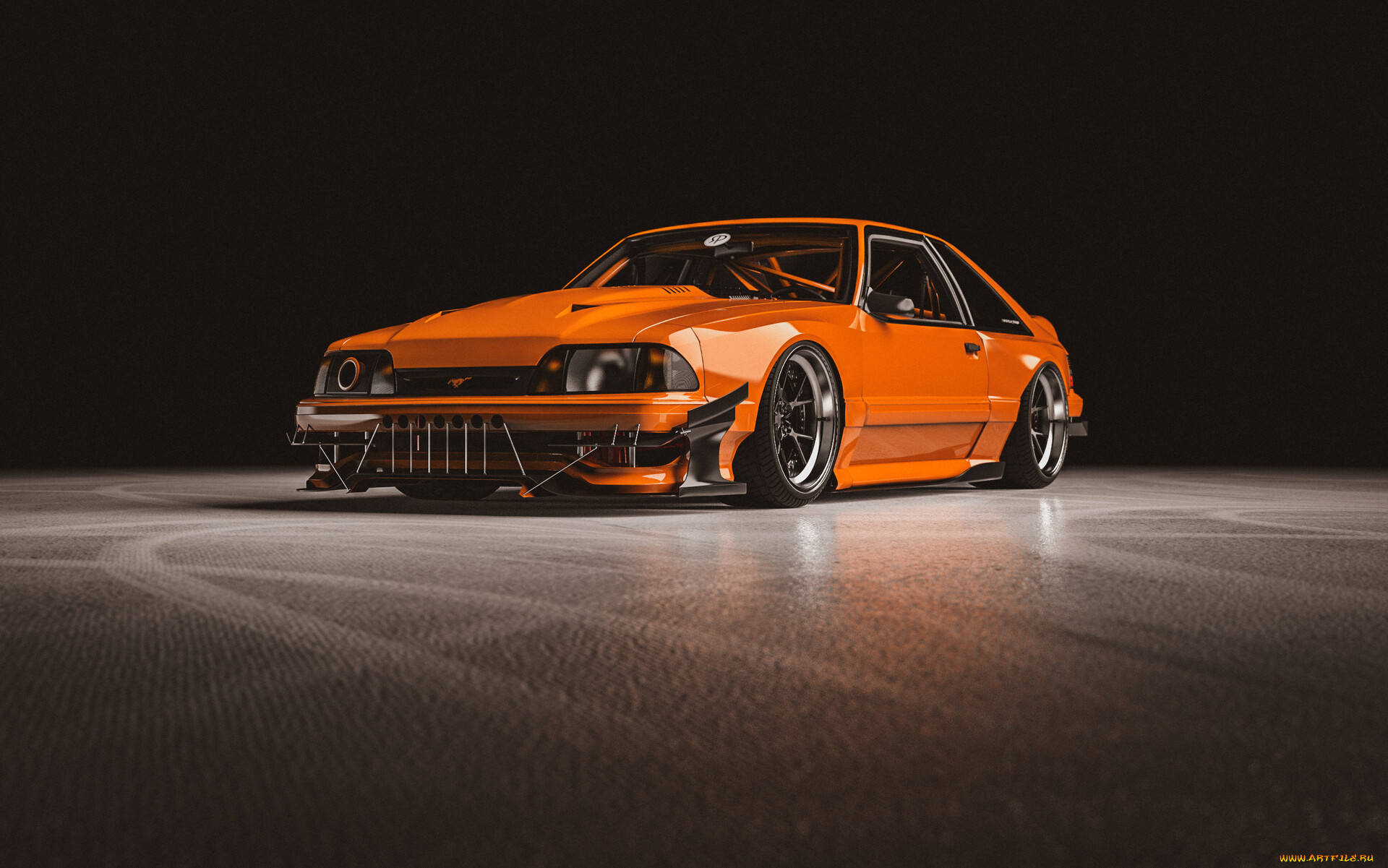 ford, mustang, foxbody, harpuna, автомобили, виртуальный, тюнинг, ford, mustang, foxbody, harpuna, американская, классика, и, мощь