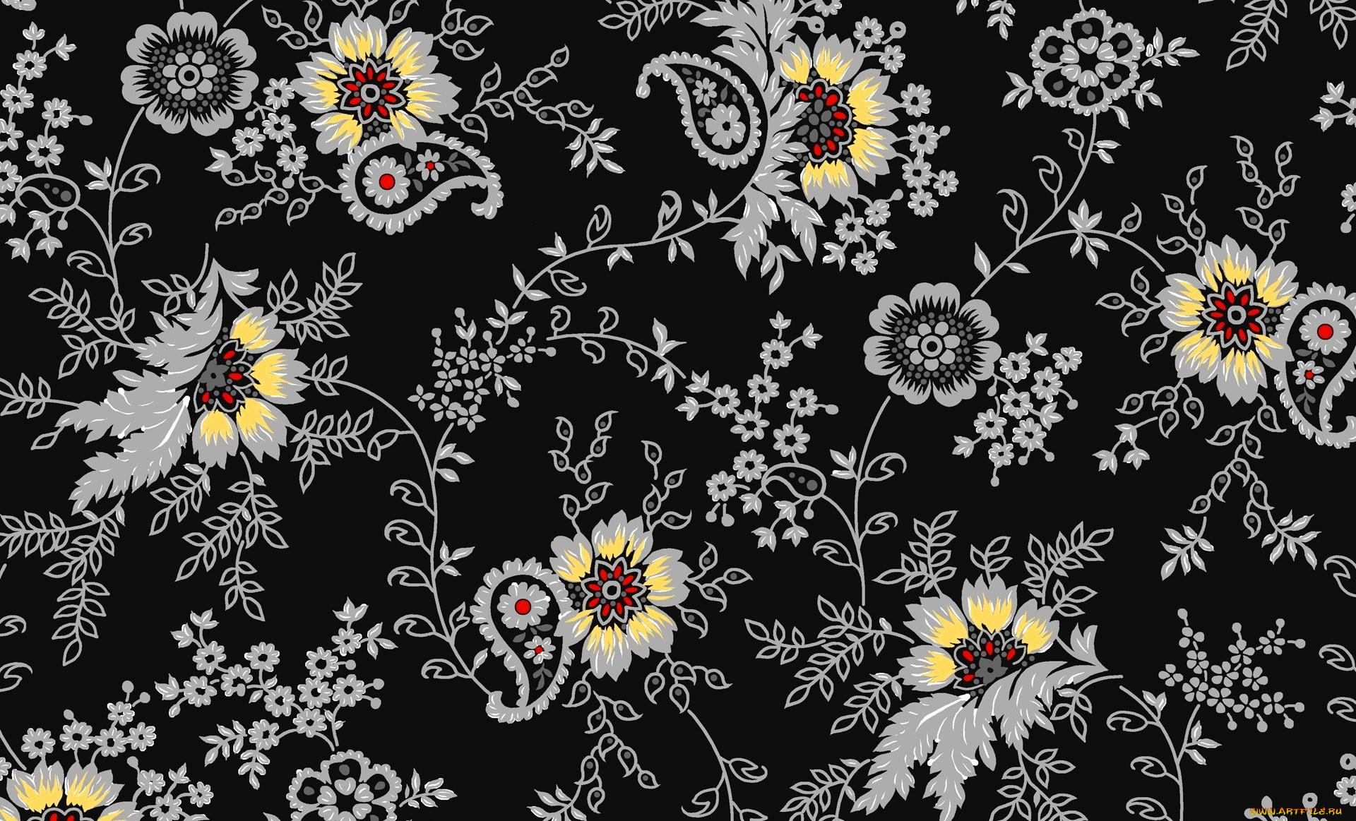 векторная, графика, цветы, , flowers, цветы, узор