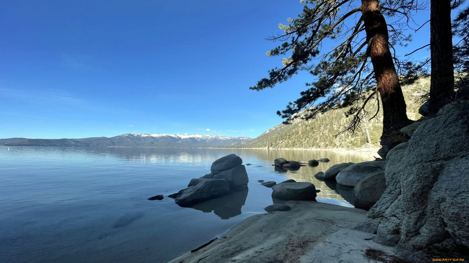 lake, tahoe, california, природа, реки, озера, lake, tahoe