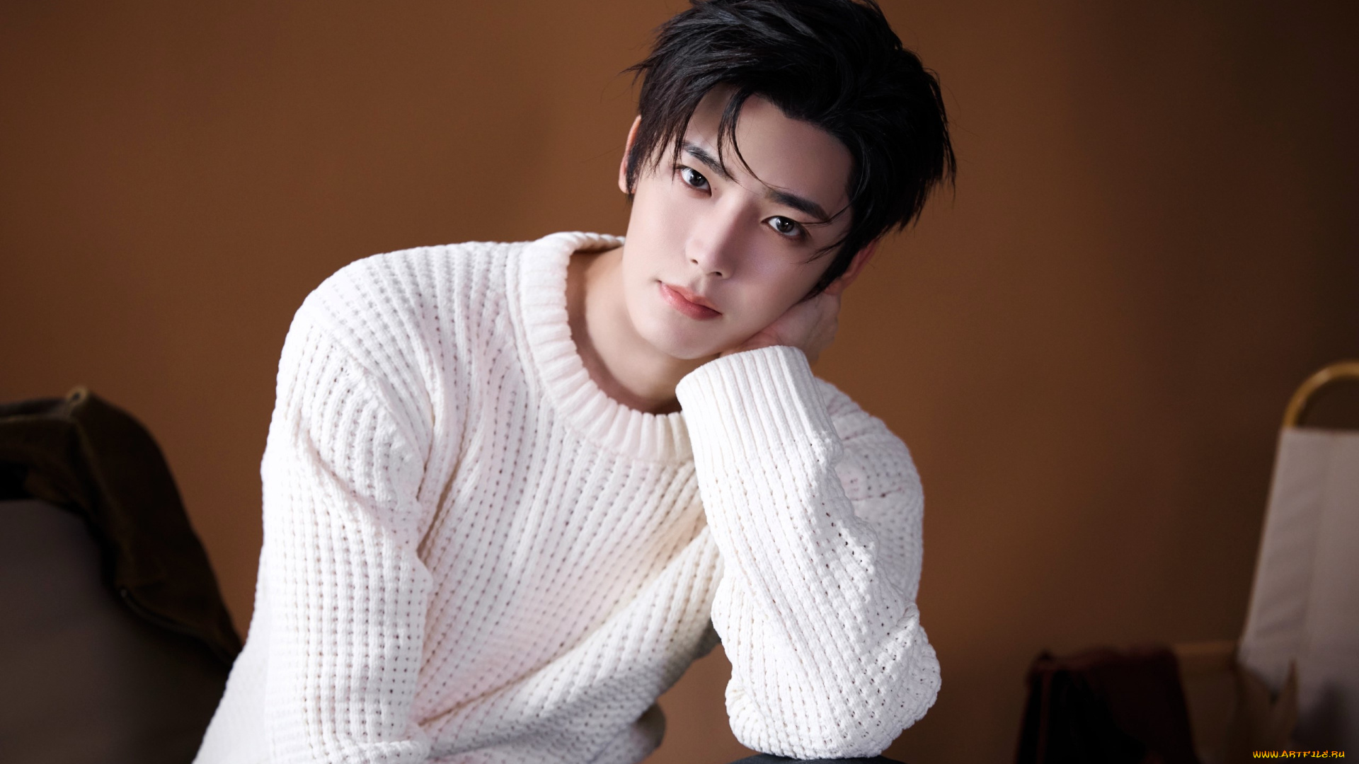 мужчины, hou, ming, hao, актер, свитер