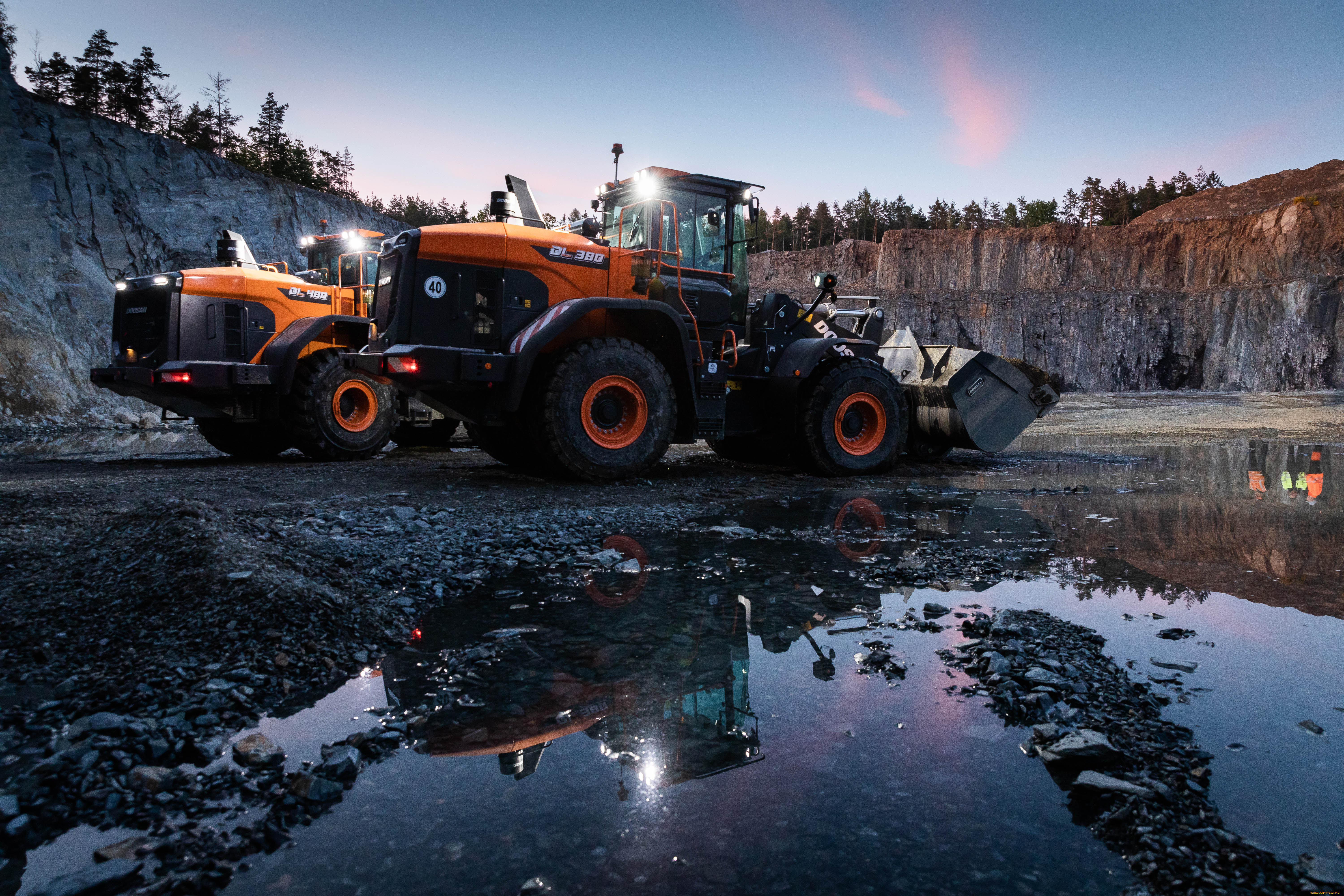 техника, фронтальные, погрузчики, doosan