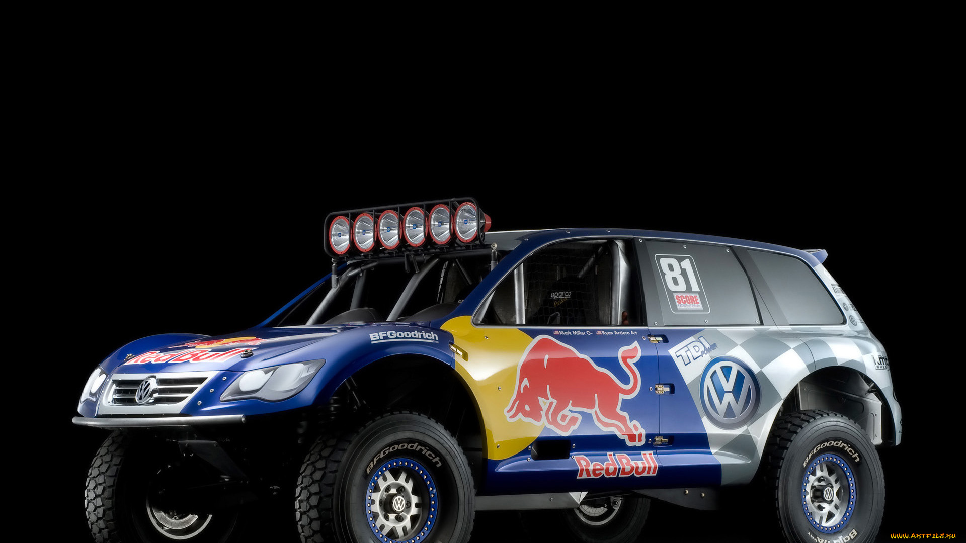 2008, volkswagen, red, bull, baja, race, touareg, tdi, trophy, truck, studio, автомобили