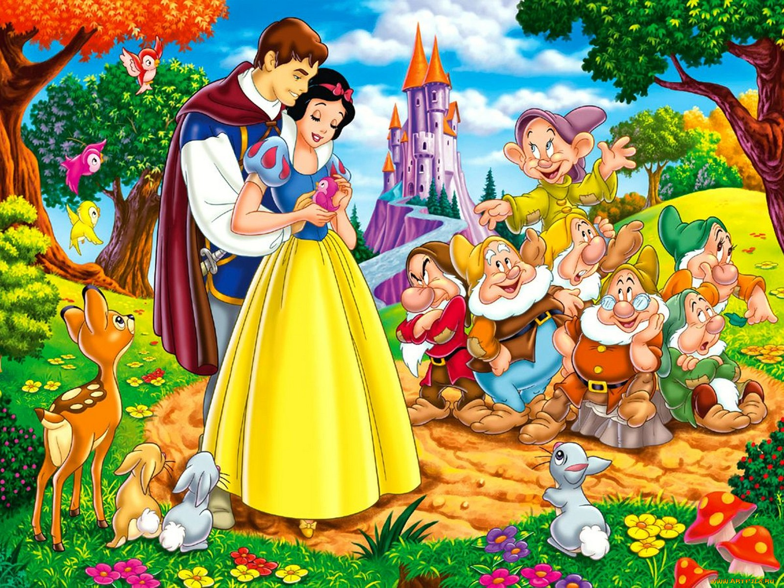мультфильмы, snow, white, and, the, seven, dwarfs