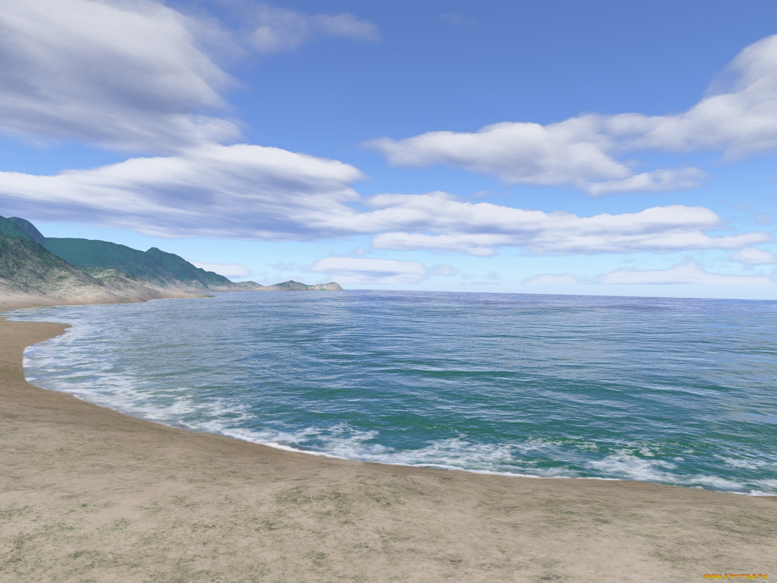 3д, графика, sea, undersea, море, облака