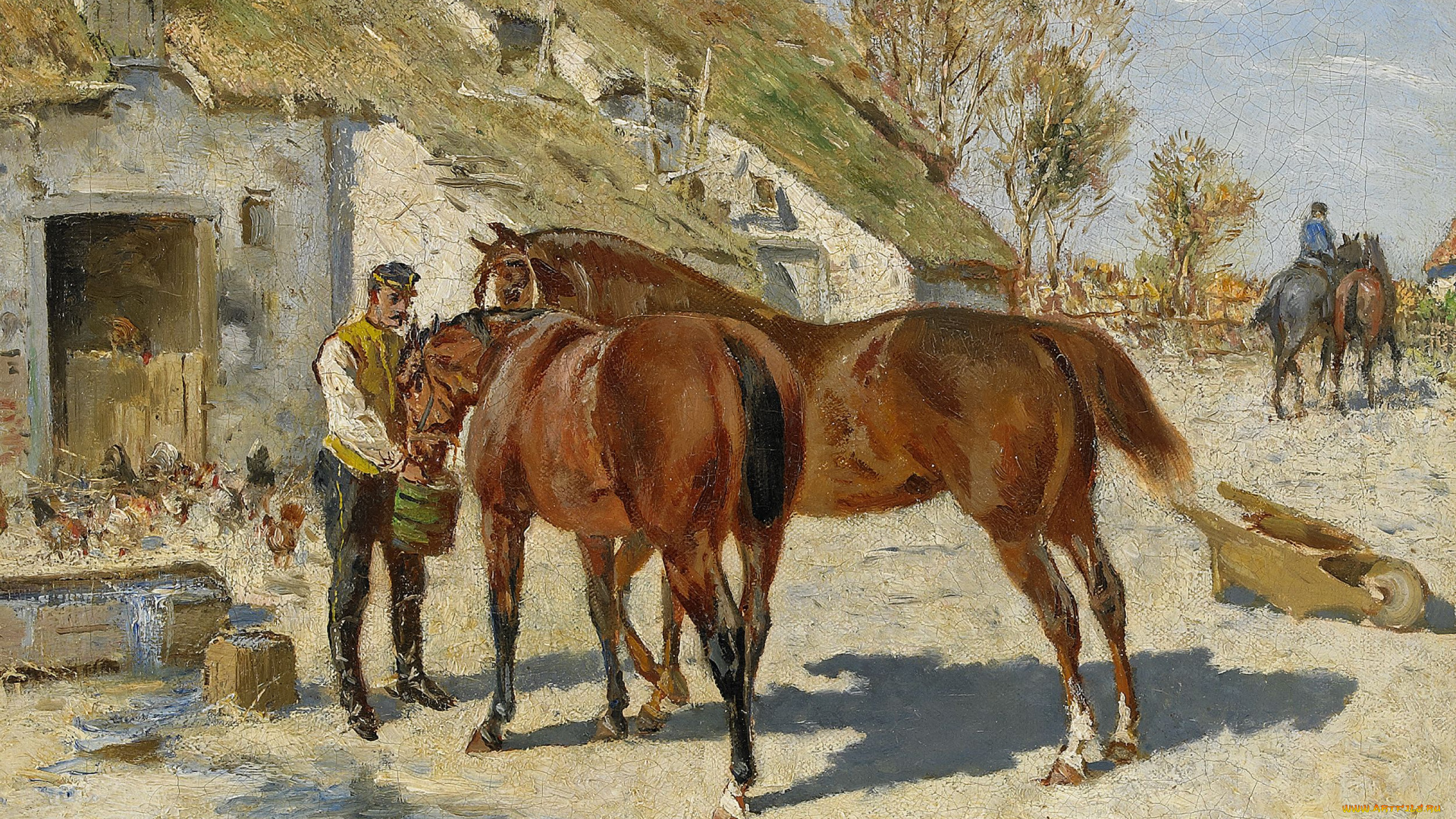 рисованные, john, arsenius, лошадь