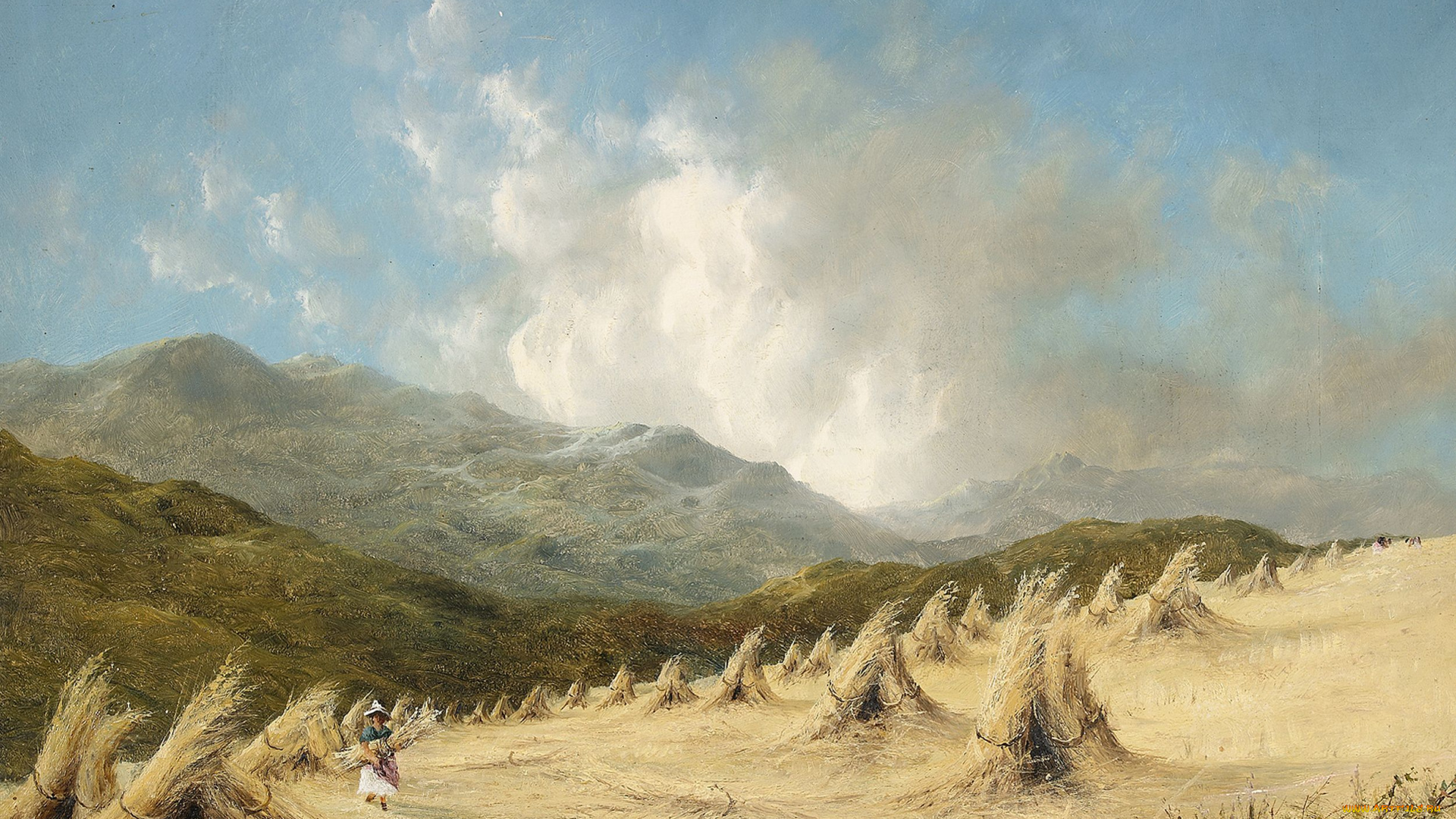 рисованные, samuel, john, barnes, сено