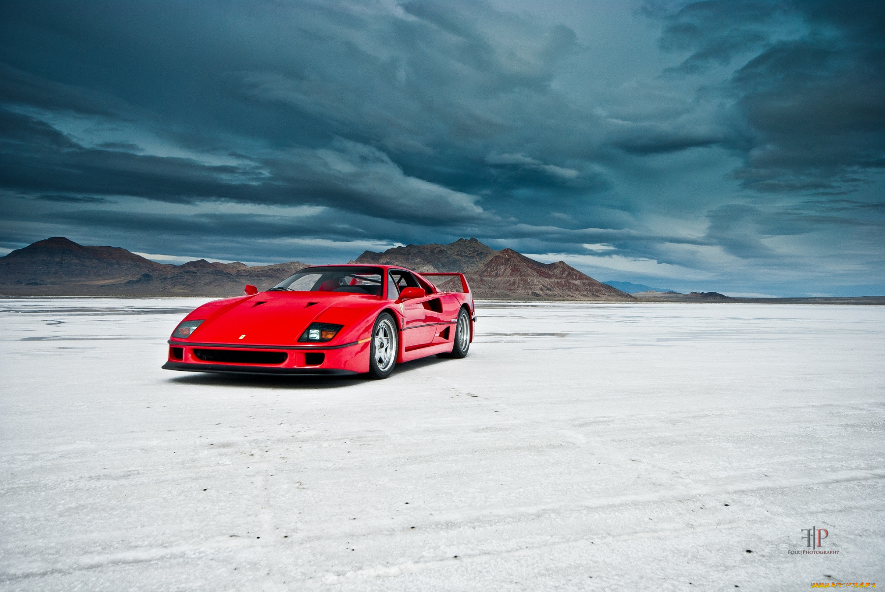 автомобили, ferrari, облака, красный, берег