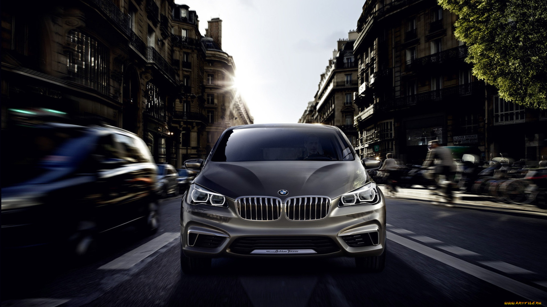 автомобили, bmw, дорога, поток, транспорт, город