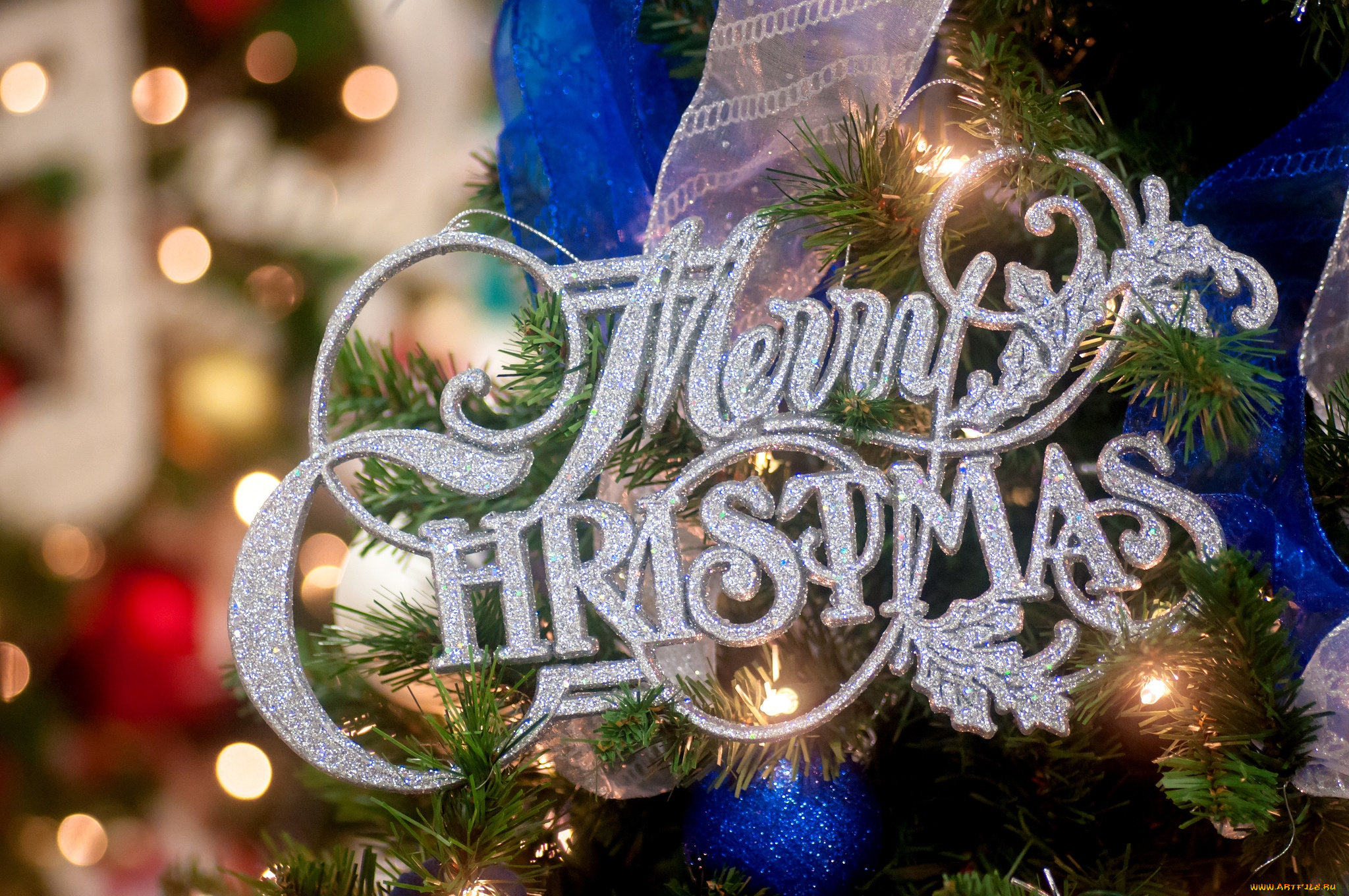 праздничные, украшения, надпись, рождество