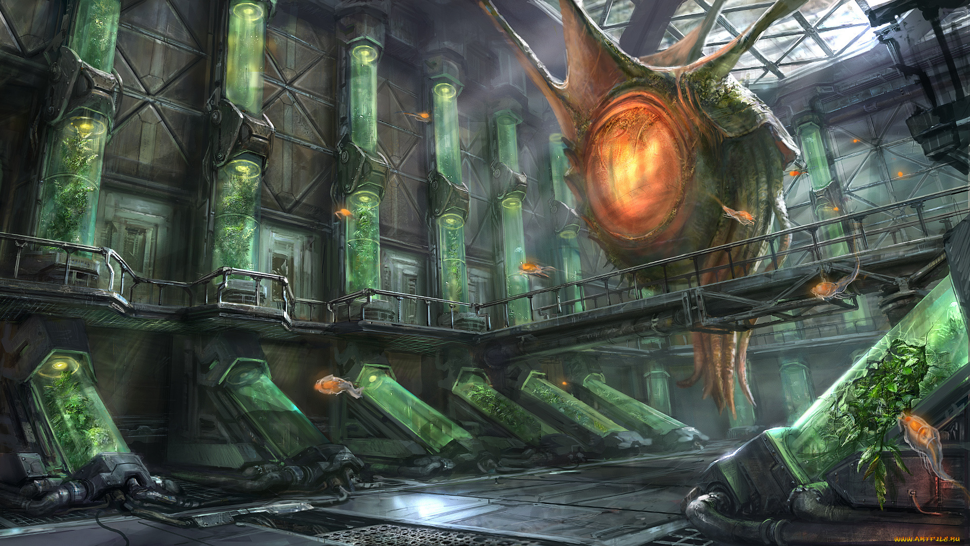 фэнтези, иные, миры, , иные, времена, запустение, зал, лаборатория