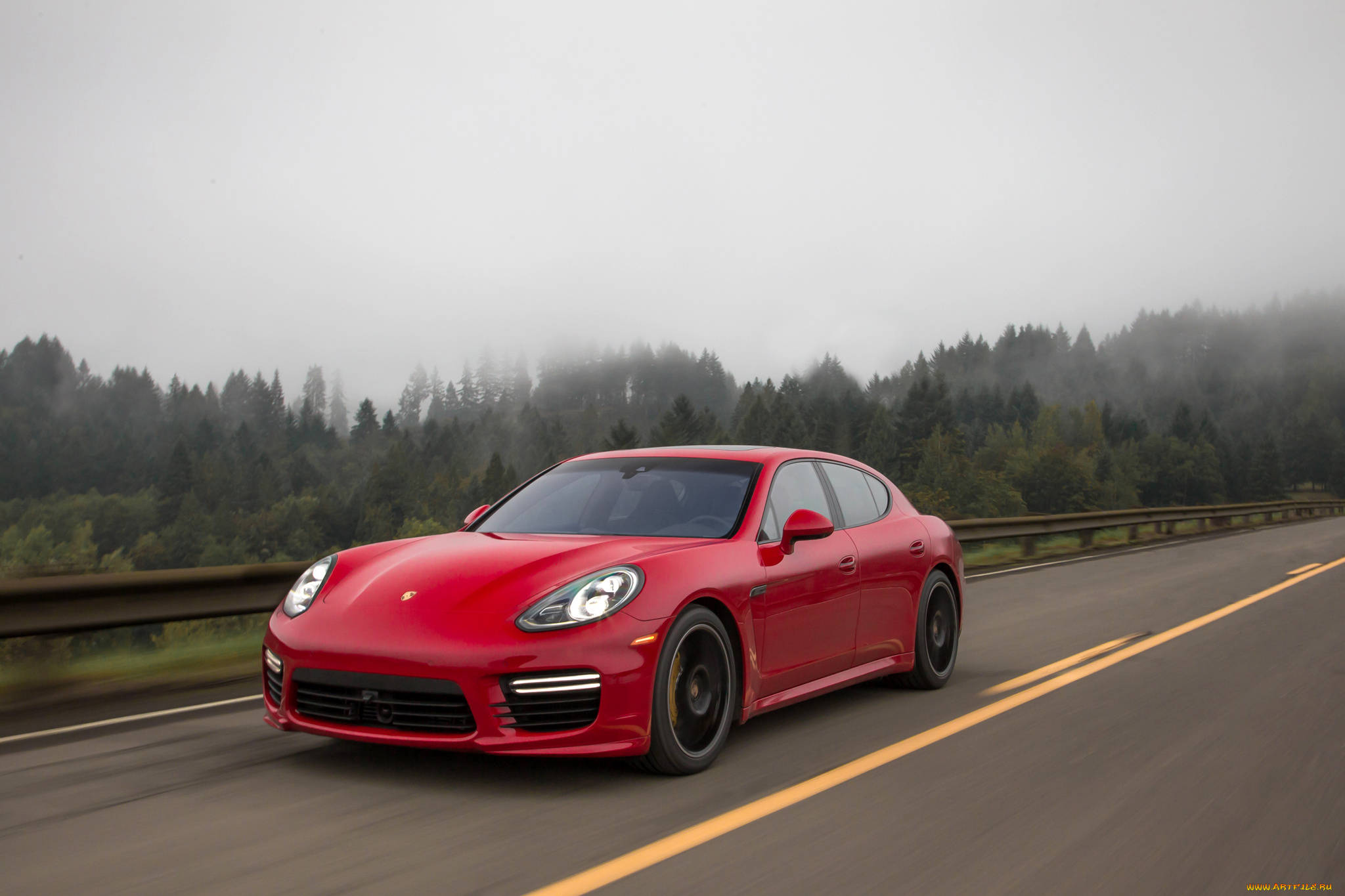 2014, porsche, panamera, turbo, автомобили, porsche, turbo, красная, panamera