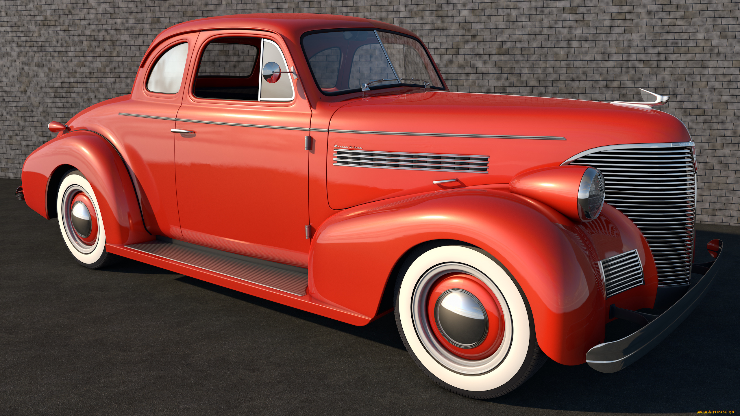 автомобили, 3д, 1939, chevrolet, master, deluxe, coupe