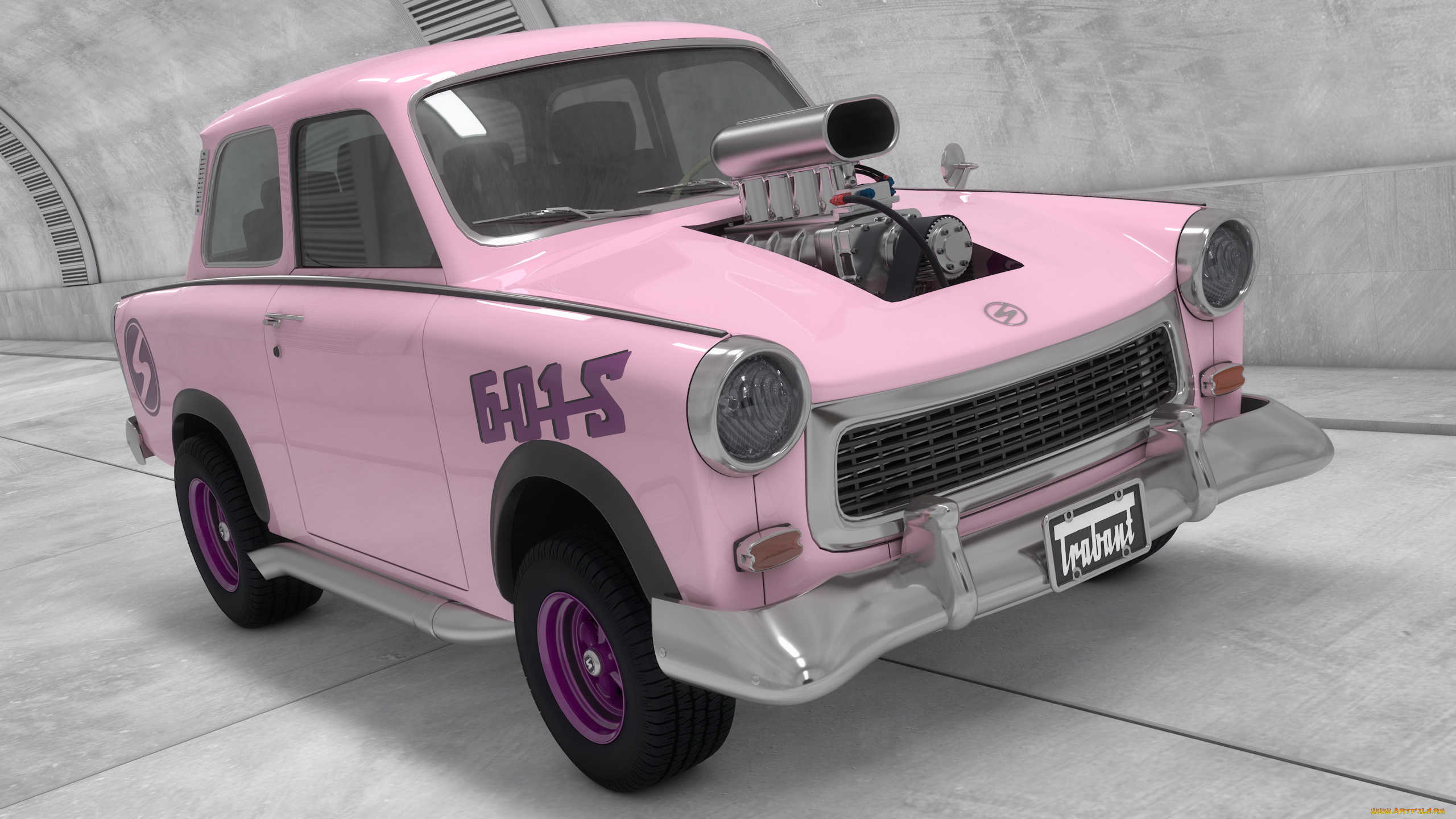 автомобили, 3д, 1963, trabant, 601, s, custom