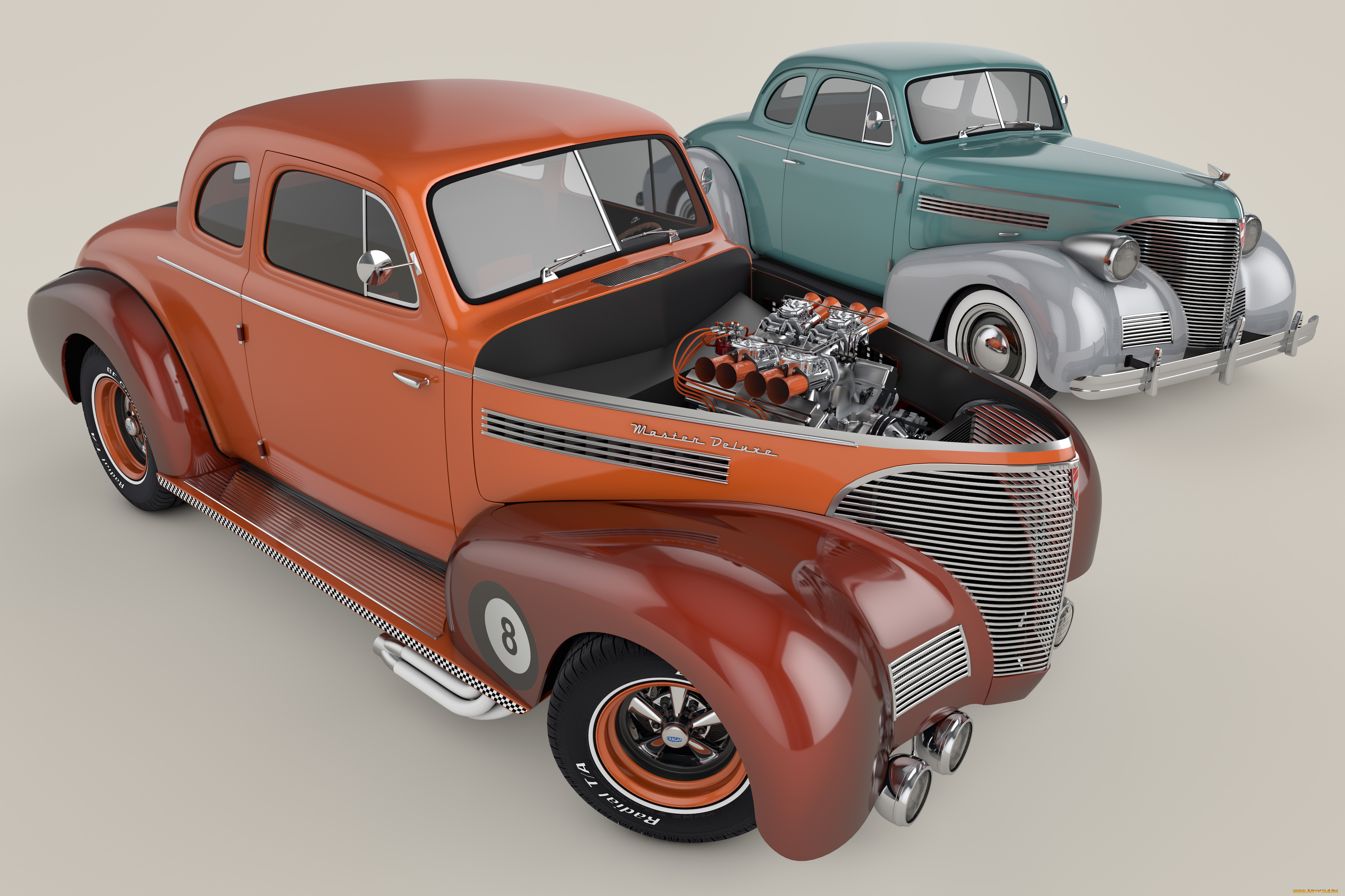 автомобили, 3д, 1939, chevrolet, master, deluxe, coupe