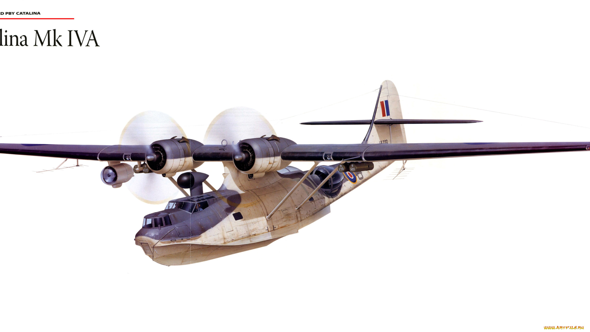 авиация, 3д, рисованые, v-graphic, catalina, pby, противолодочный, гидросамолет, consolidated