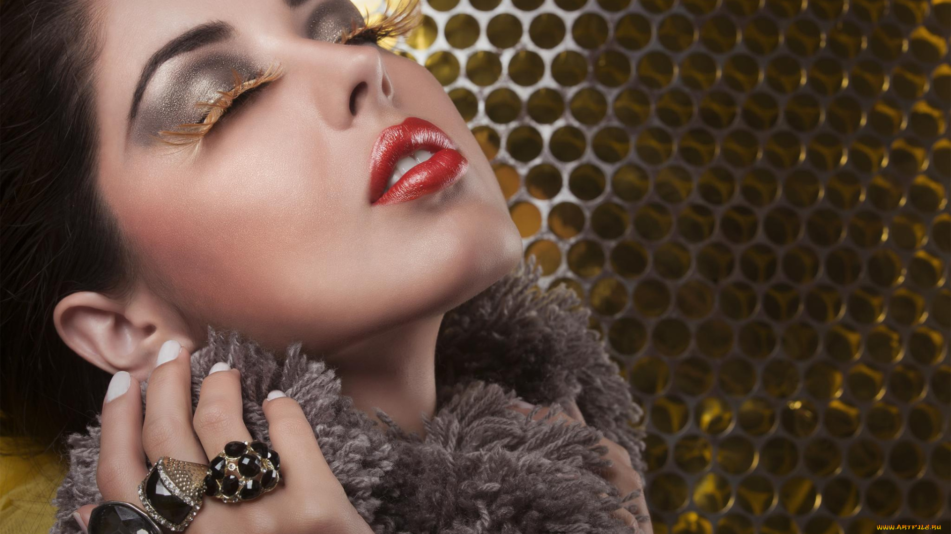 девушки, -unsort, , лица, , портреты, макияж, лицо, украшения, жест