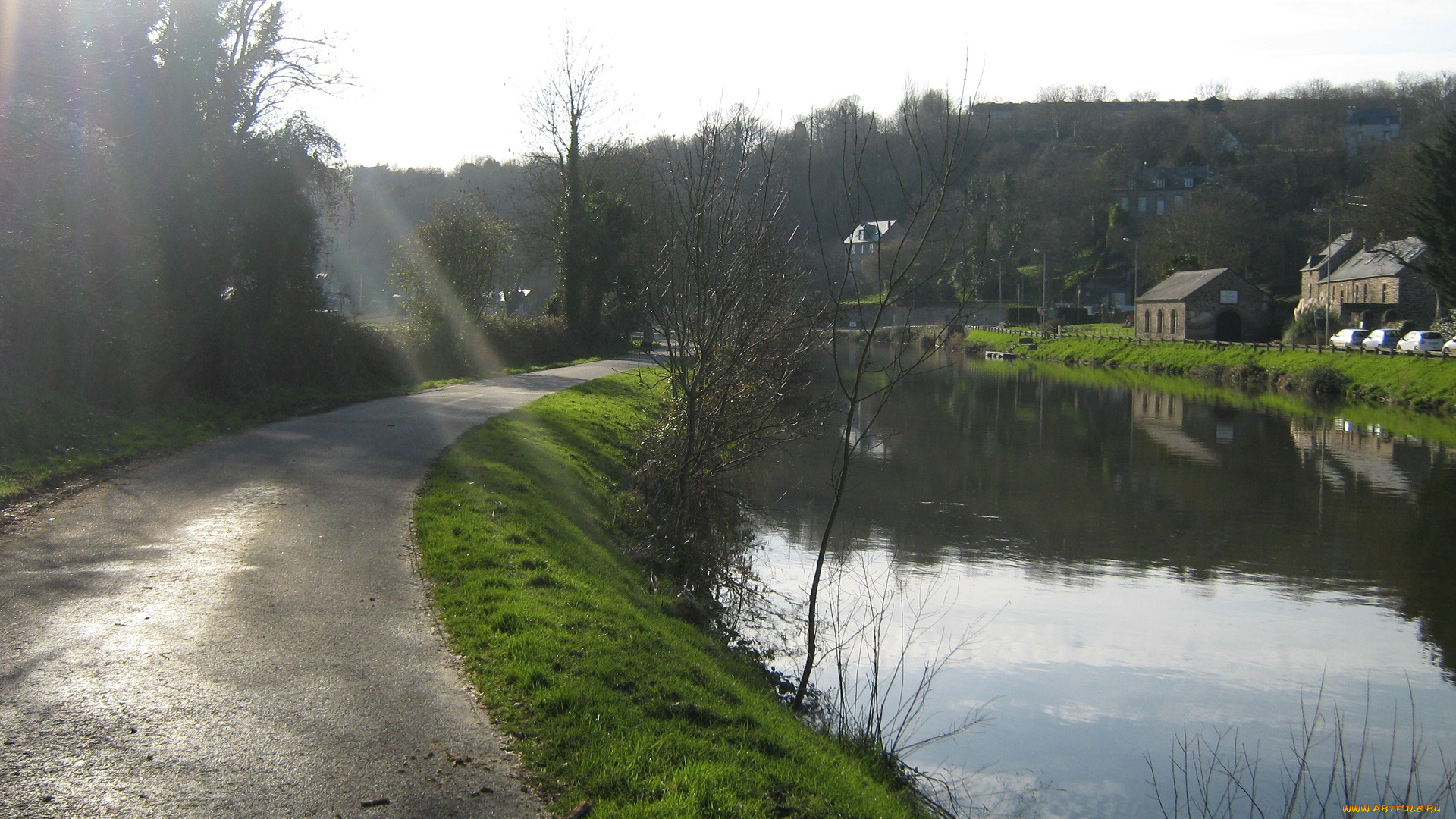 динан, , франция, города, -, пейзажи, река, ранс, вода, франция, природа, дома