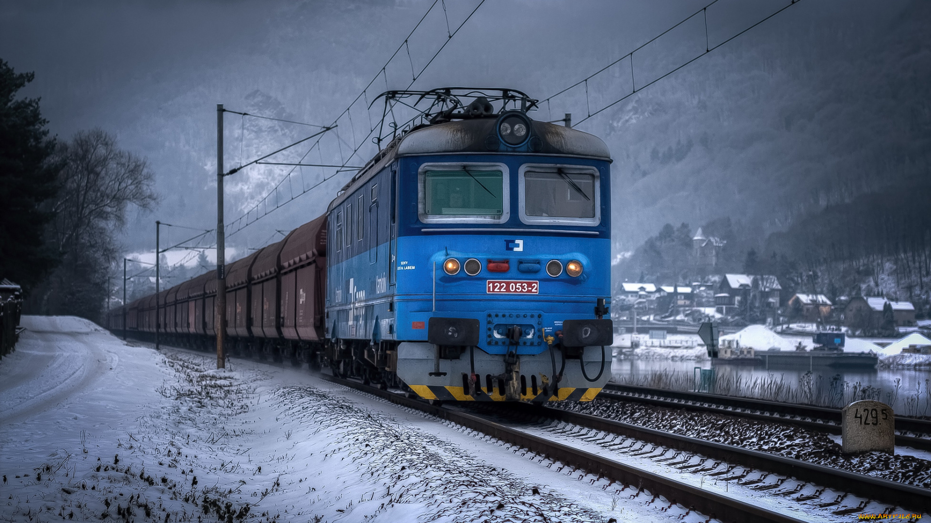 техника, электрички, железная, дорога, локомотив, состав