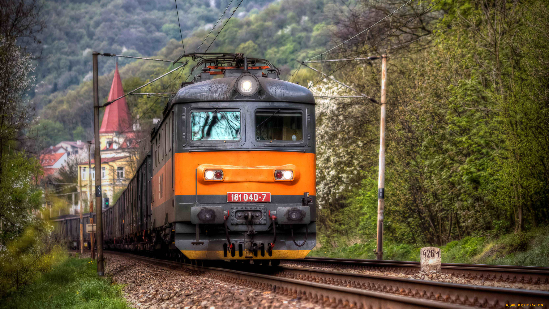 техника, электрички, железная, дорога, локомотив, состав