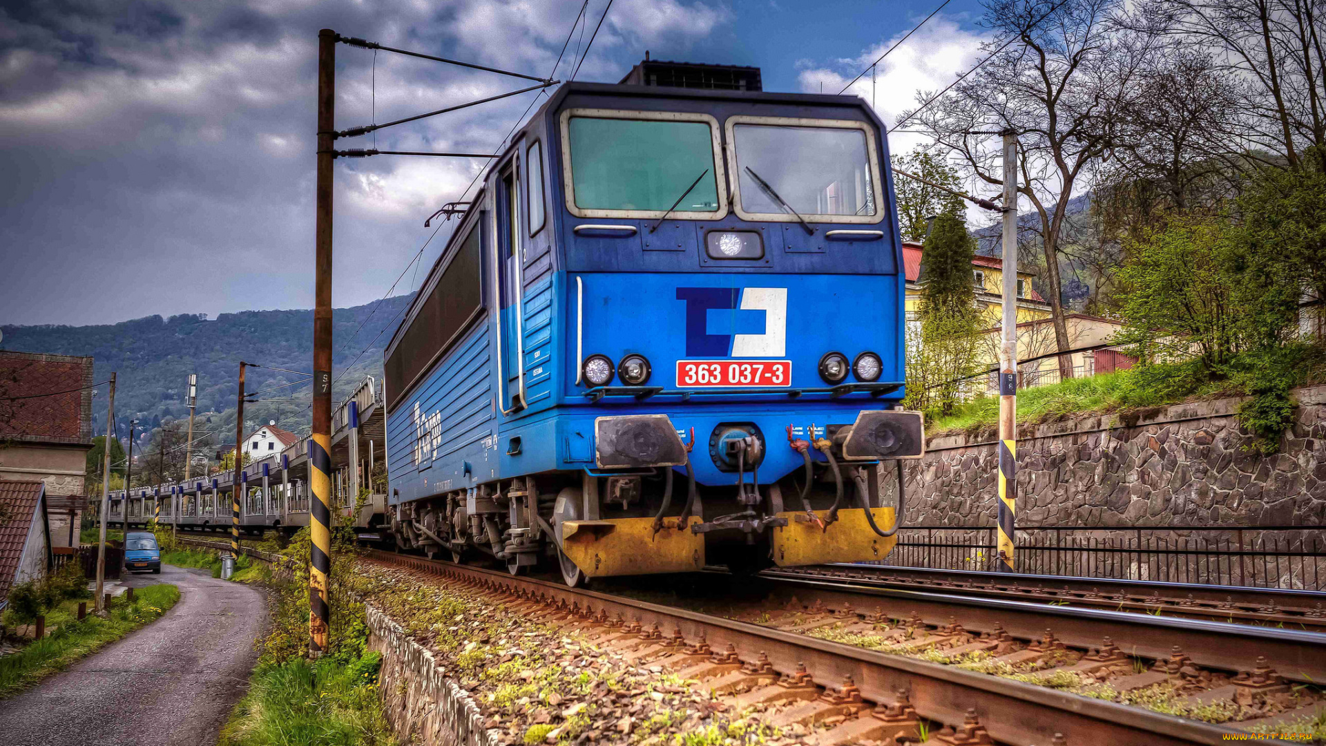 техника, электрички, железная, дорога, локомотив, состав