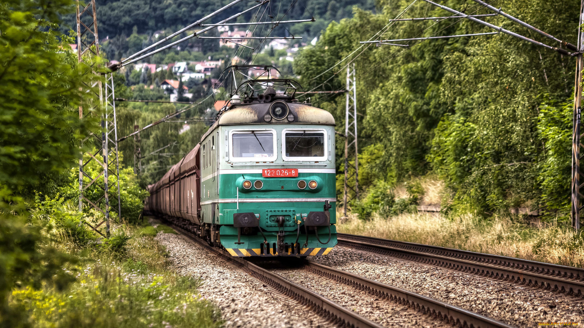 техника, электрички, железная, дорога, локомотив, состав