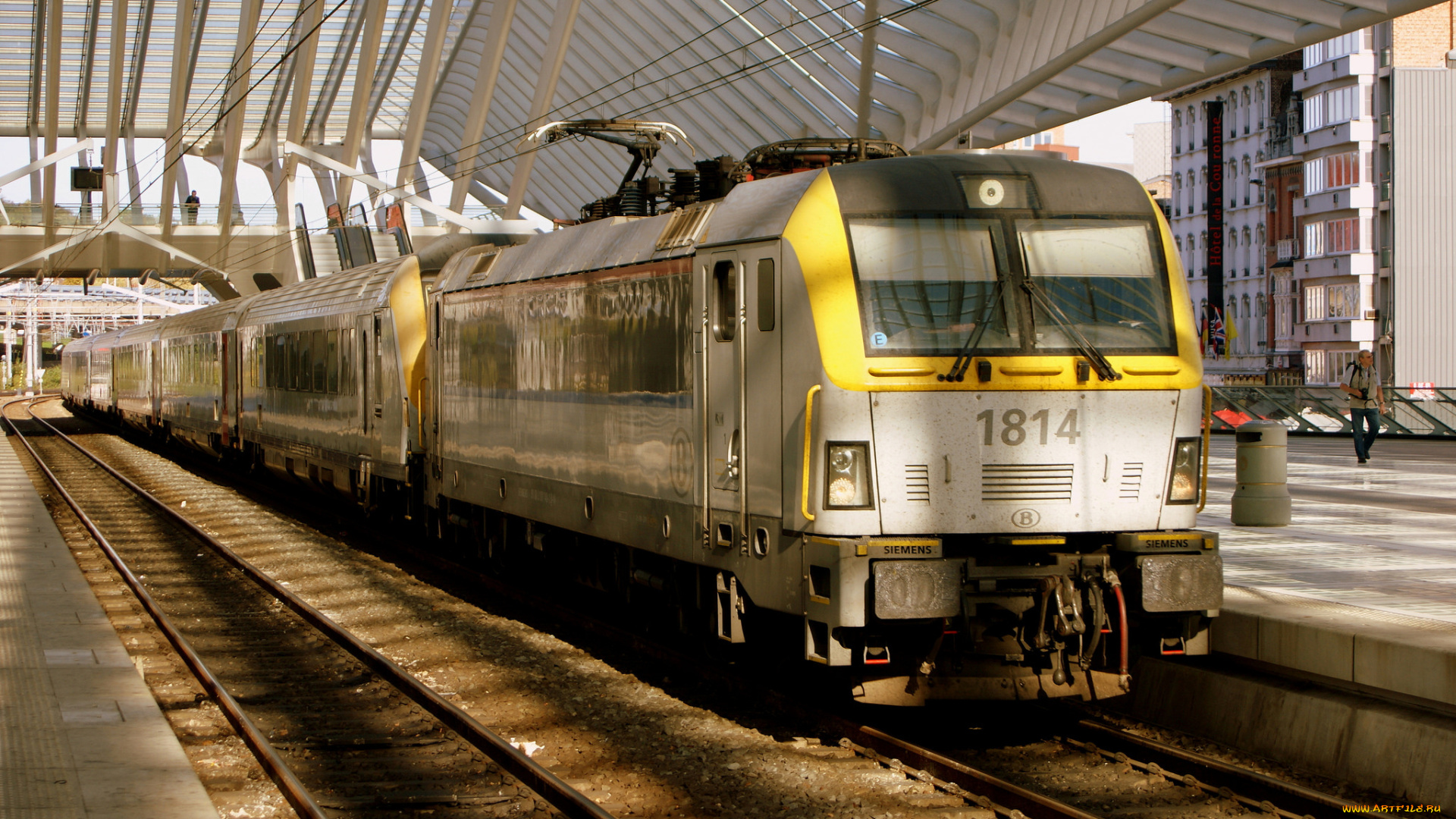 техника, поезда, железная, дорога, локомотив, состав