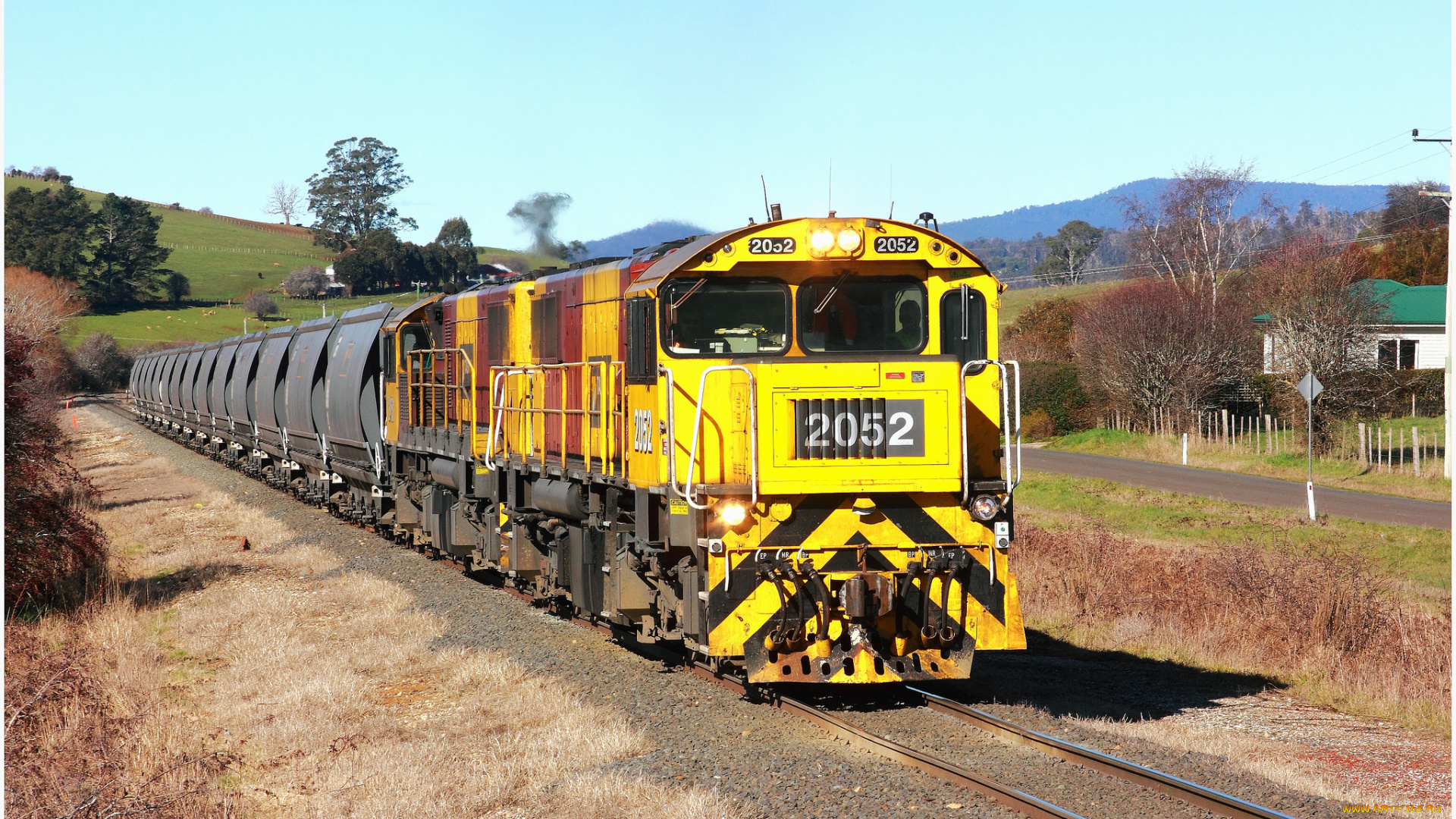 техника, поезда, железная, дорога, локомотив, состав