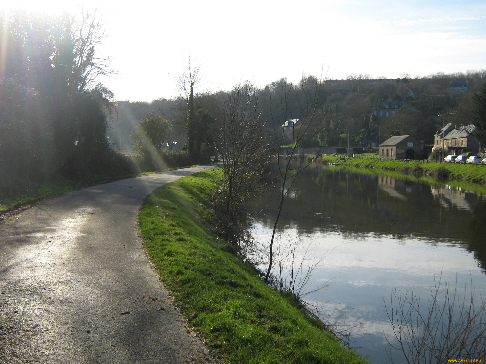 динан, , франция, города, -, пейзажи, река, ранс, вода, франция, природа, дома