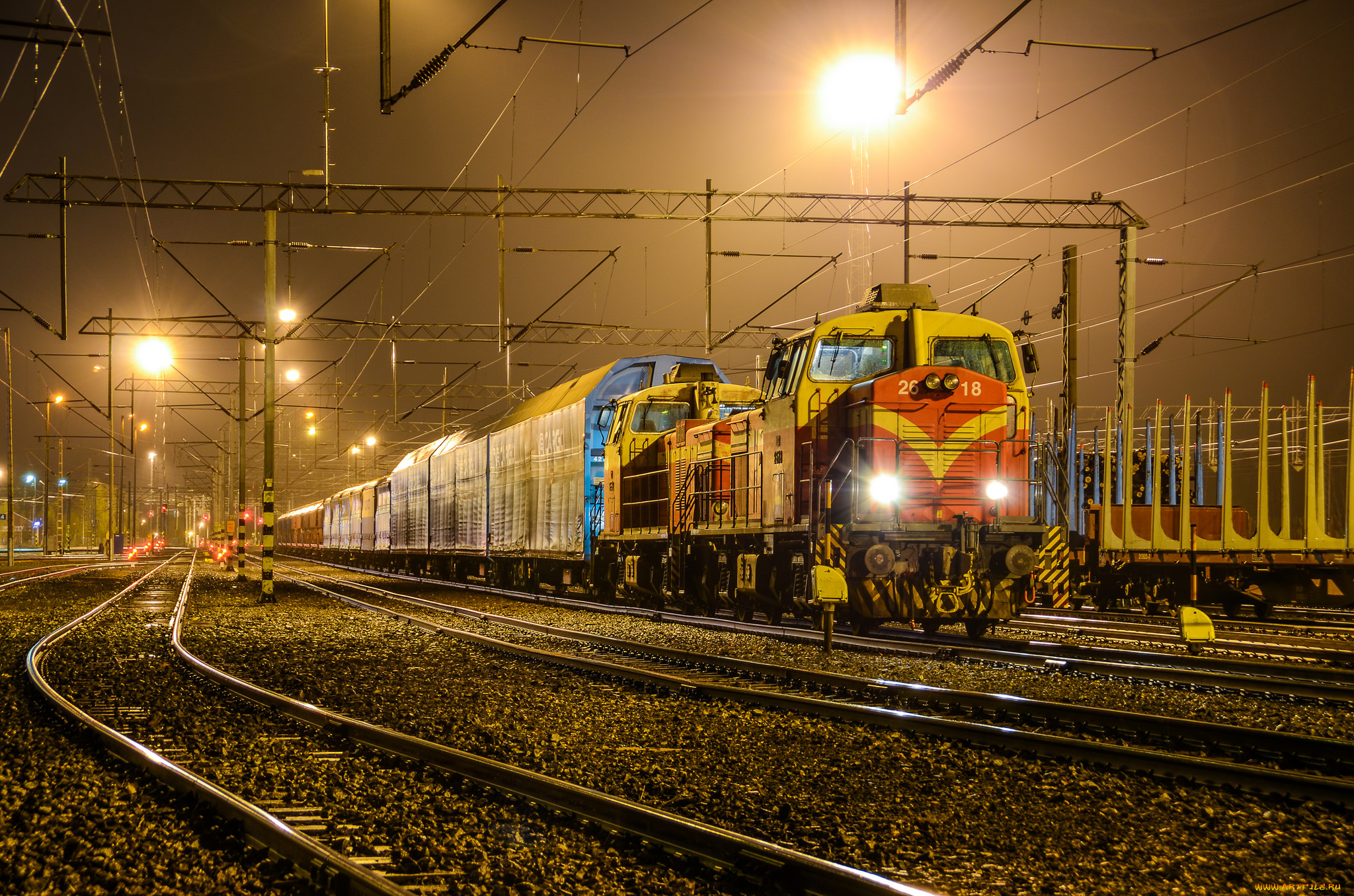 техника, поезда, железная, дорога, локомотив, состав