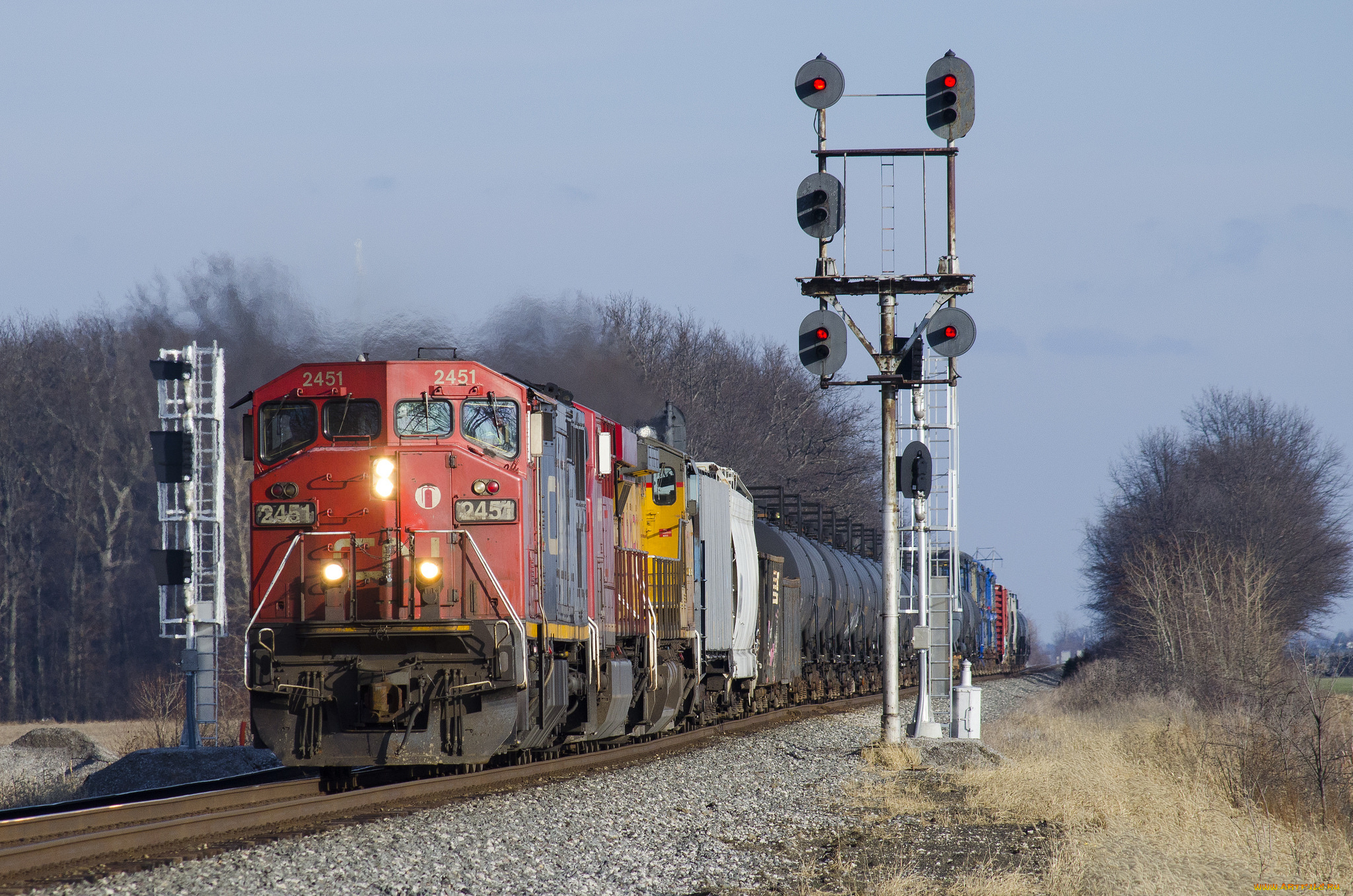 техника, поезда, железная, дорога, локомотив, состав