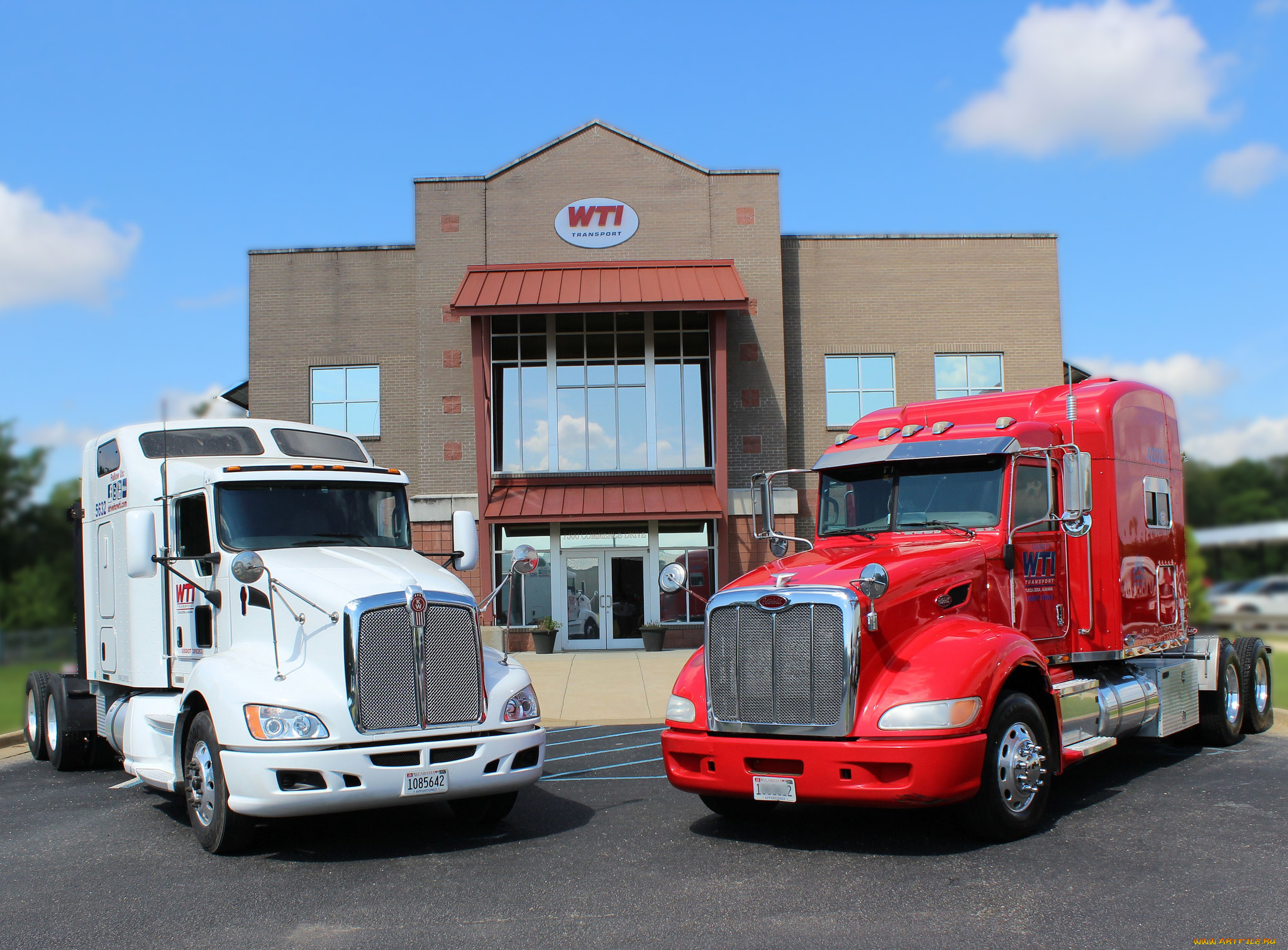 kenworth, t660, , left, , and, peterbilt, , wti, автомобили, kenworth, тяжелый, грузовик, седельный, тягач