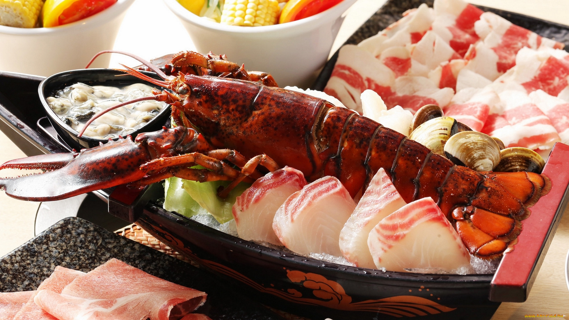 еда, рыба, , морепродукты, , суши, , роллы, омар, морепродукты