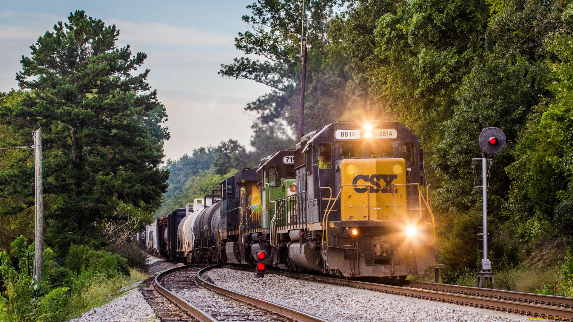 техника, поезда, дорога, железная, рельсы, состав, локомотив