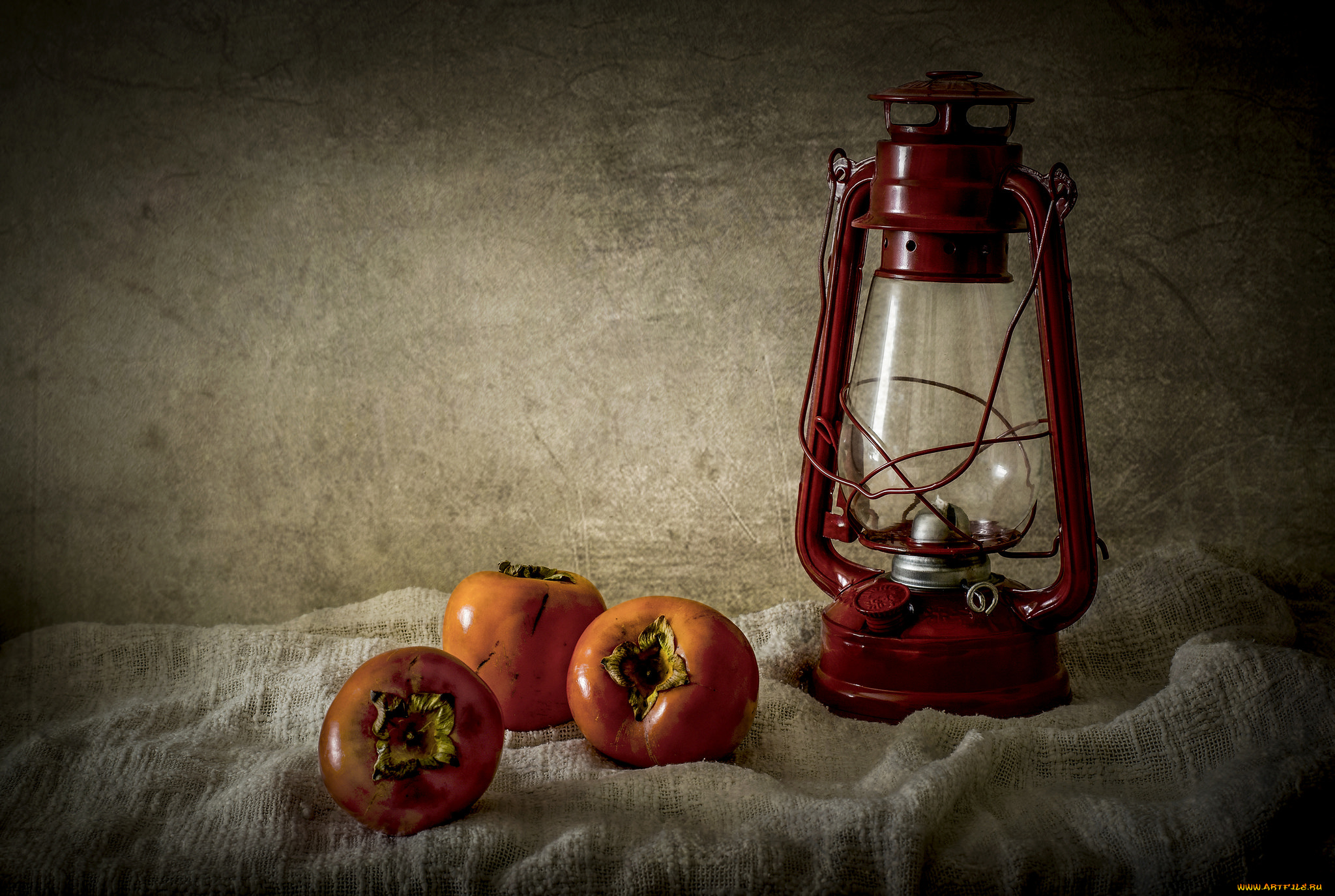 еда, хурма, гранаты, лампа