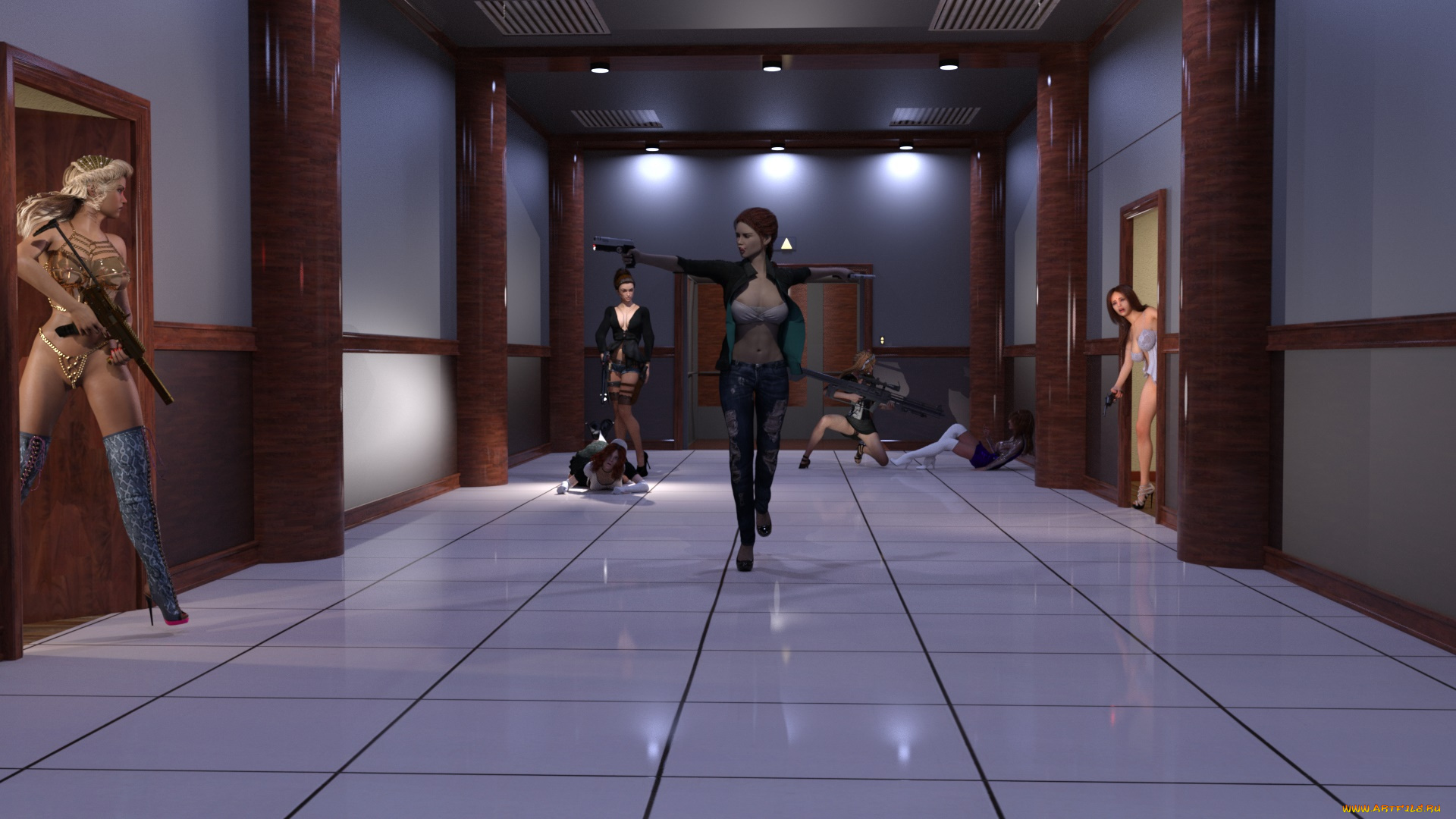 3д, графика, фантазия, , fantasy, девушка, взгляд, фон