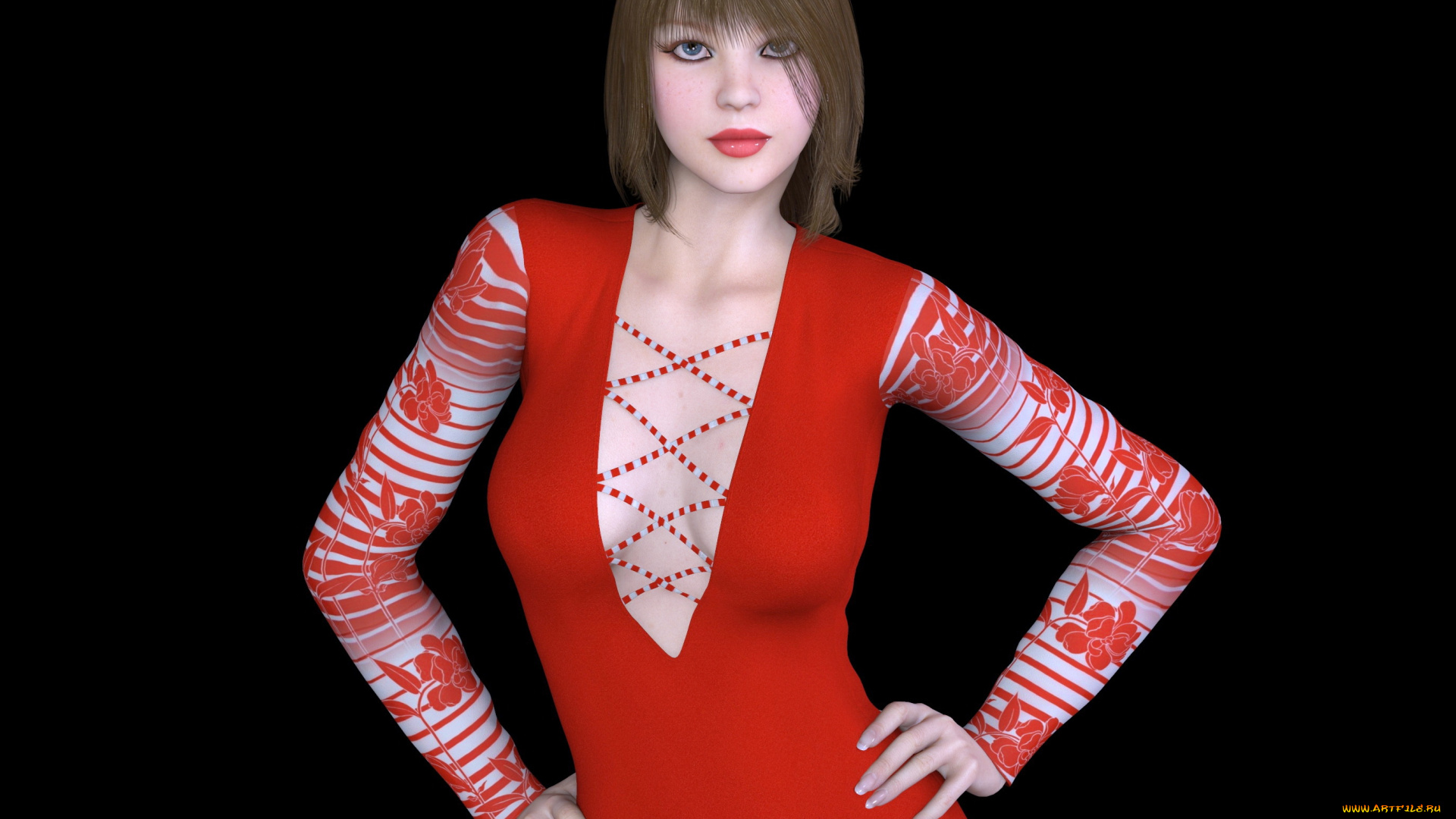 3д, графика, люди, , people, фон, взгляд, девушка