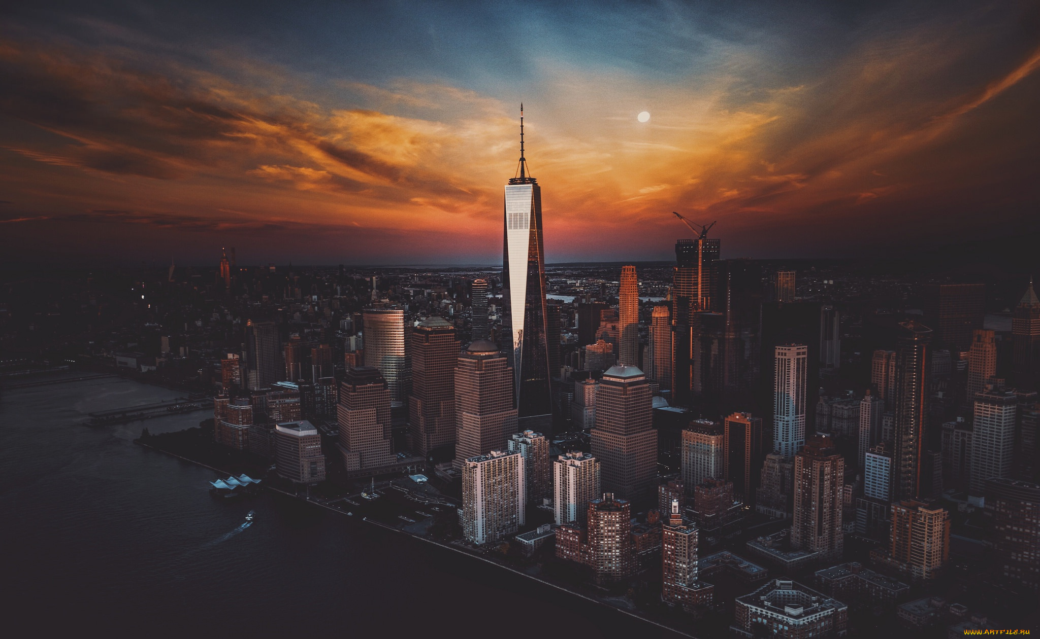 города, нью-йорк, , сша, дома, город