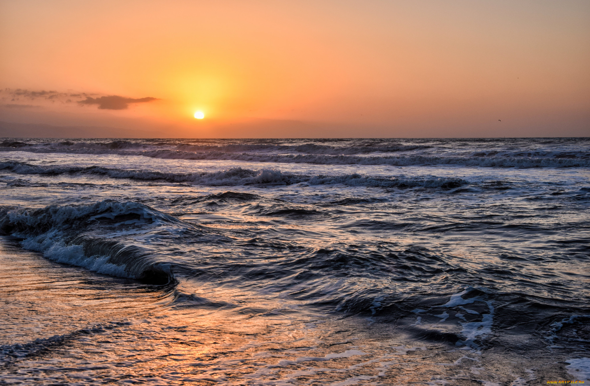 природа, моря, океаны, рассвет