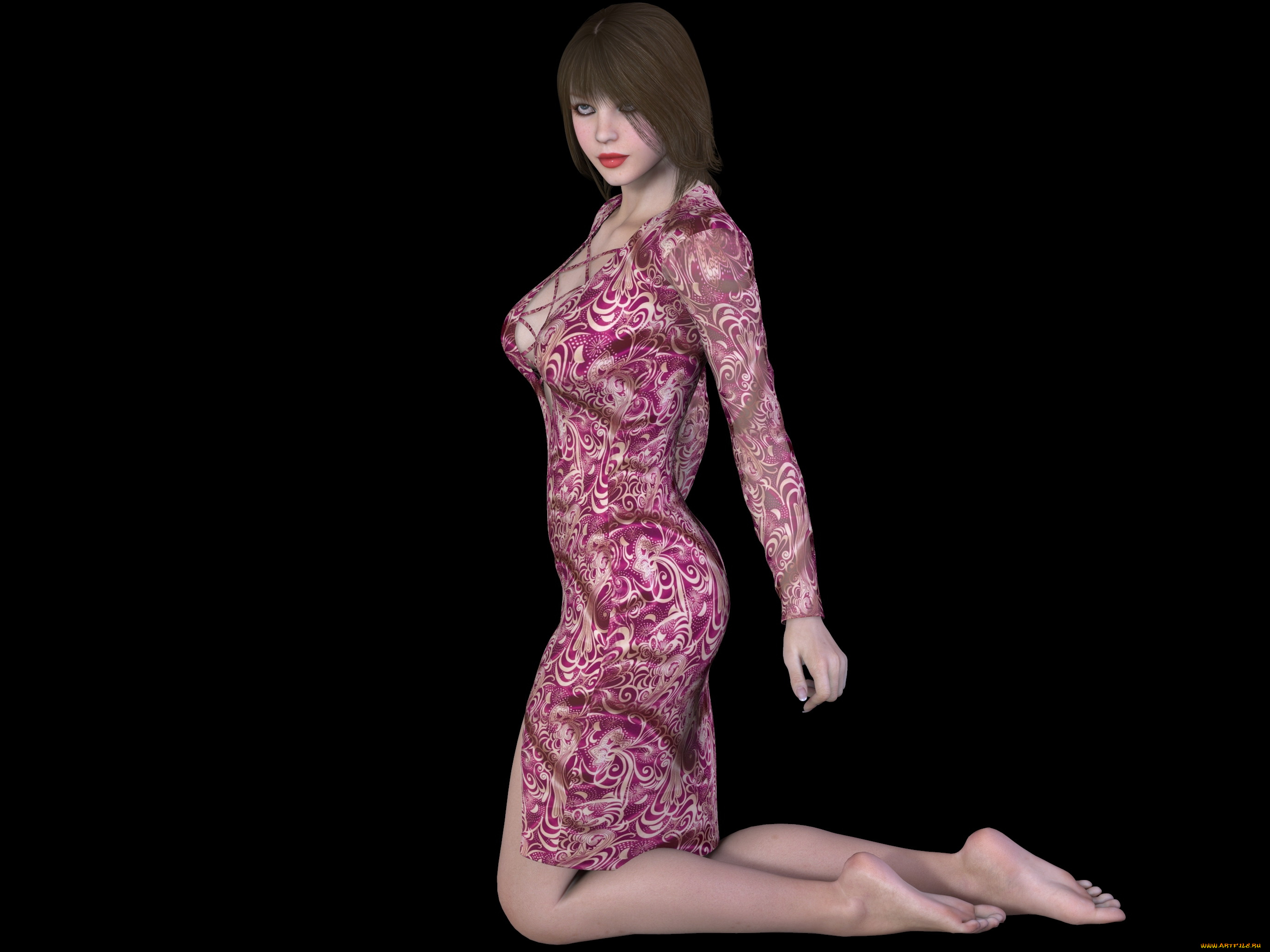 3д, графика, люди, , people, взгляд, фон, девушка