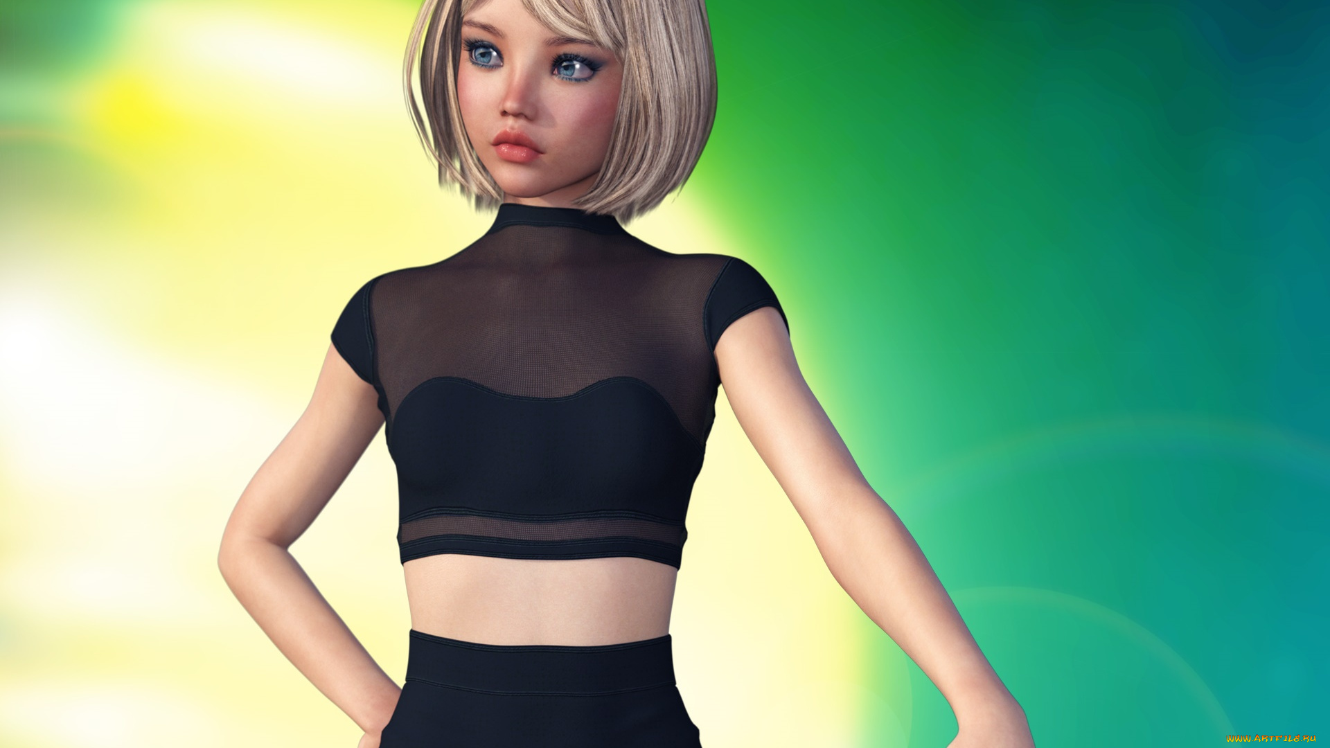 3д, графика, люди, , people, девушка, взгляд, фон