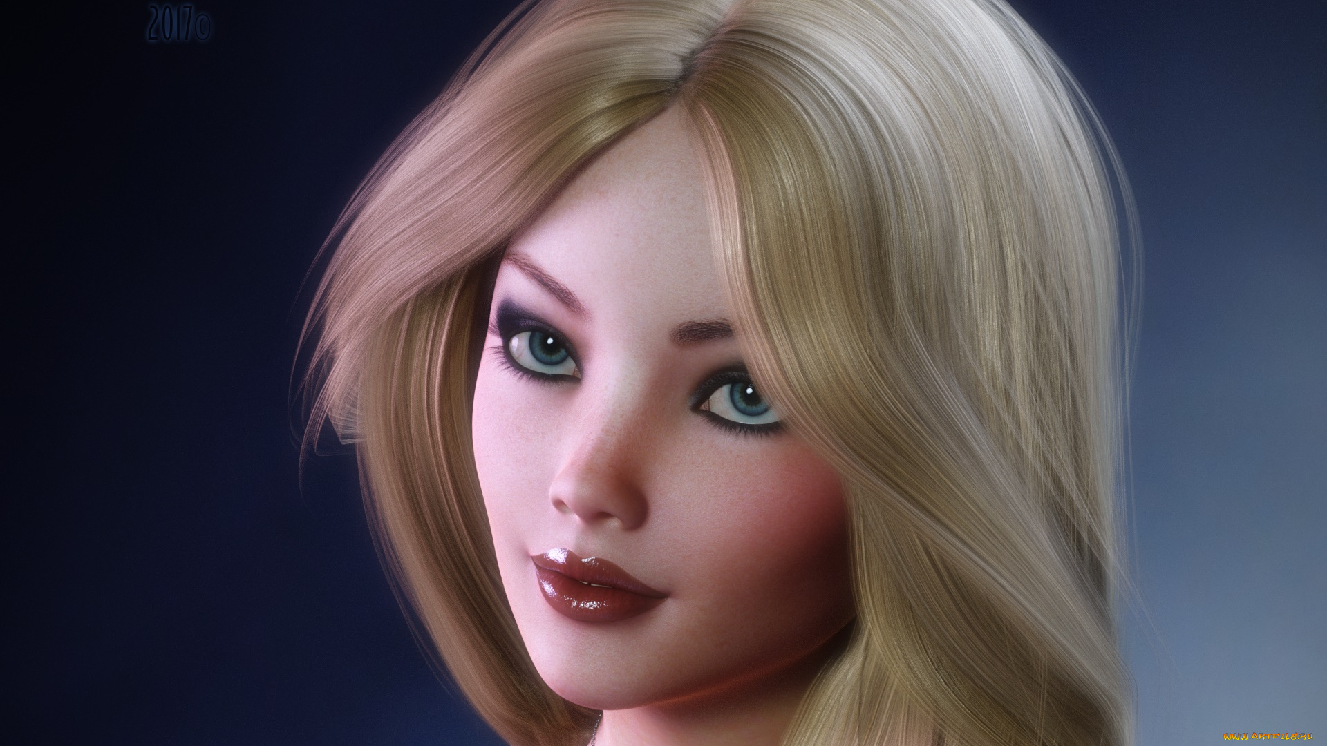 3д, графика, портрет, , portraits, фон, взгляд, девушка
