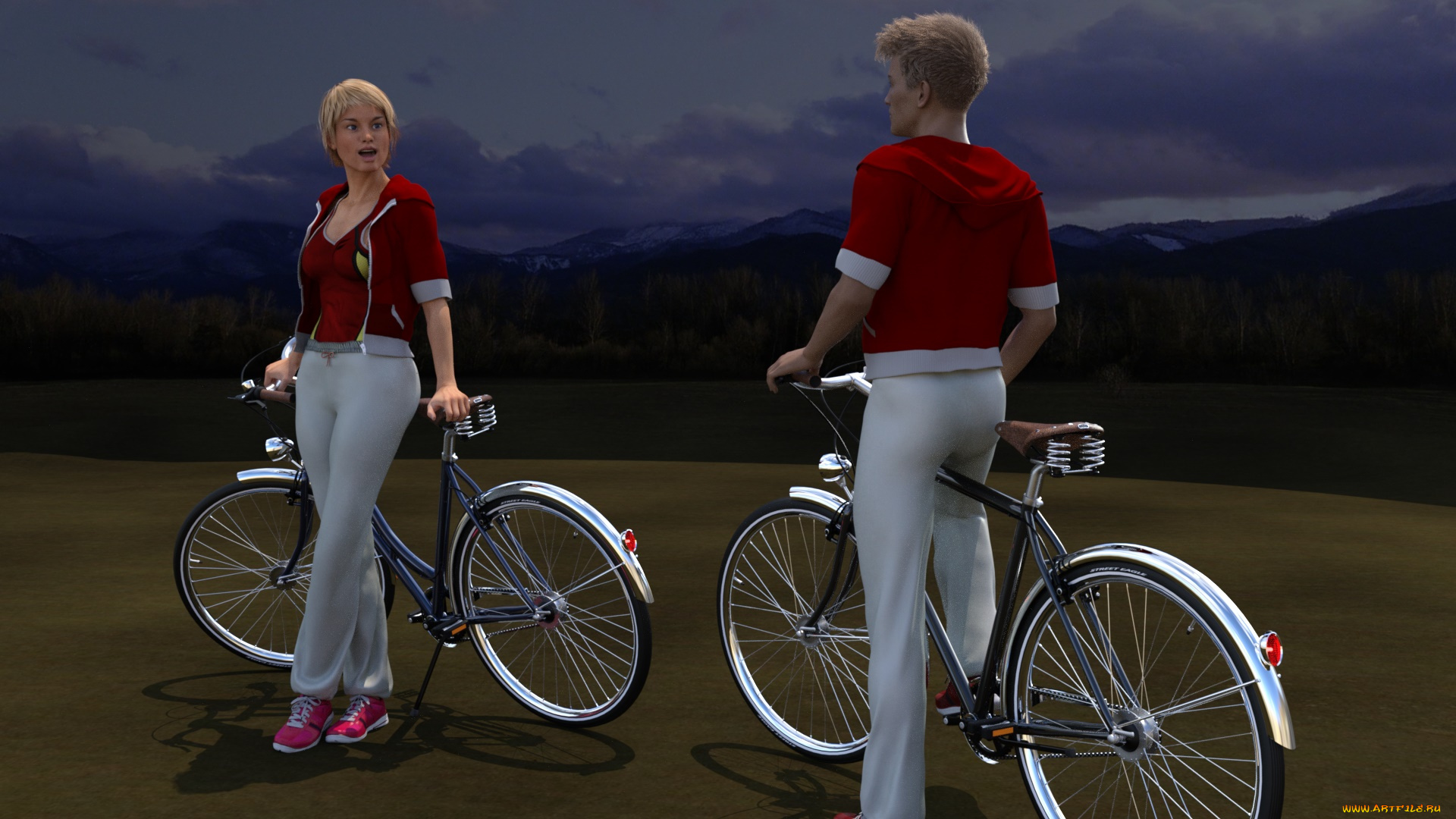 3д, графика, спорт, , sport, фон, взгляд, девушки