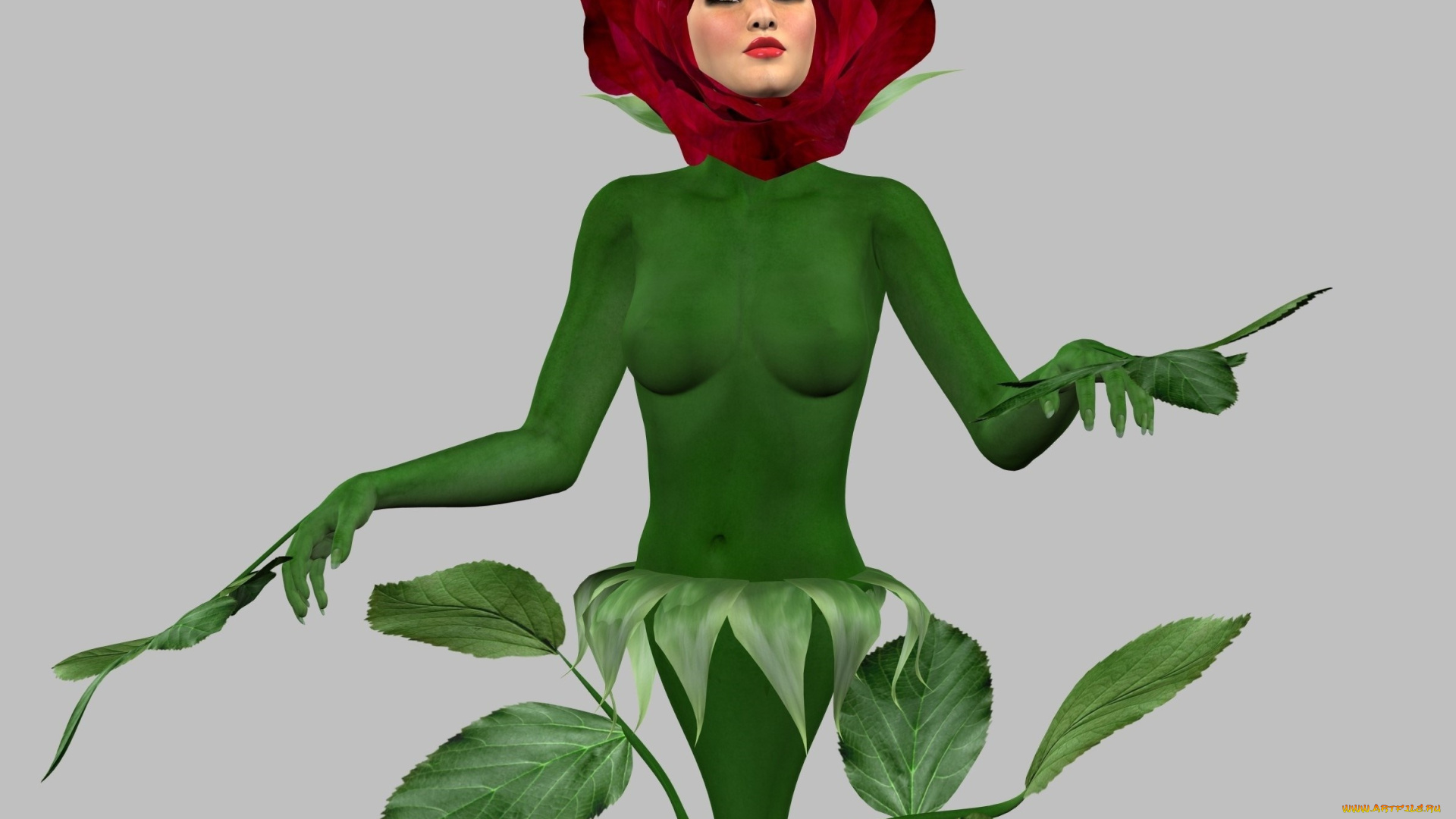 3д, графика, существа, , creatures, фон, взгляд, девушка