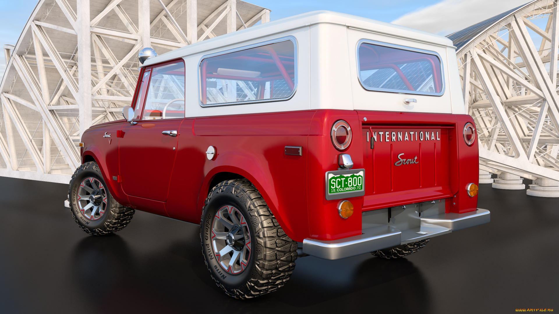 автомобили, 3д, international, 1970г