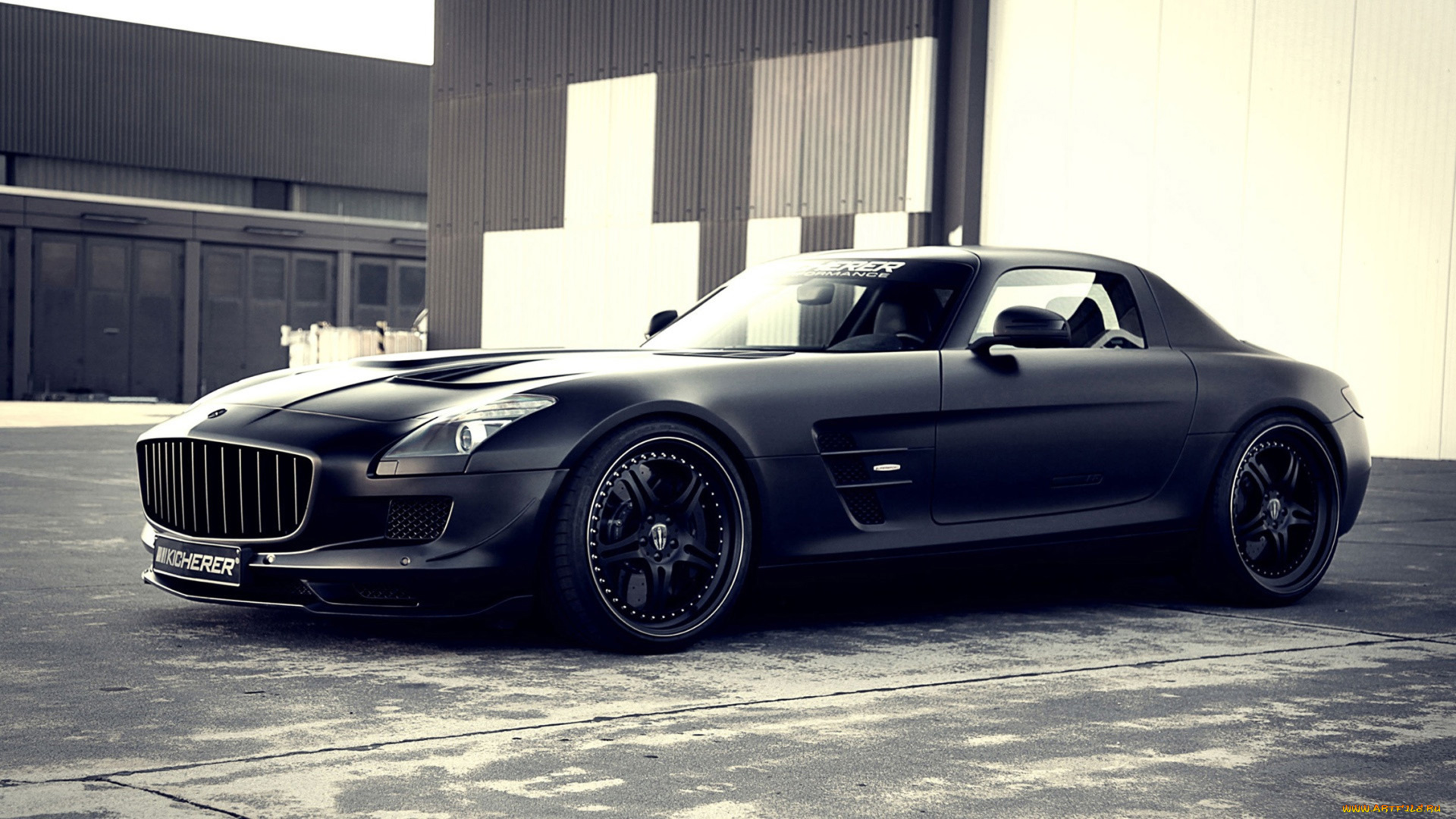 mercedes-benz, sls, amg, kicherer, supercharged, gt, edition, black, 2009, автомобили, mercedes-benz, black, edition, gt, supercharged, kicherer, amg, sls, 2009
