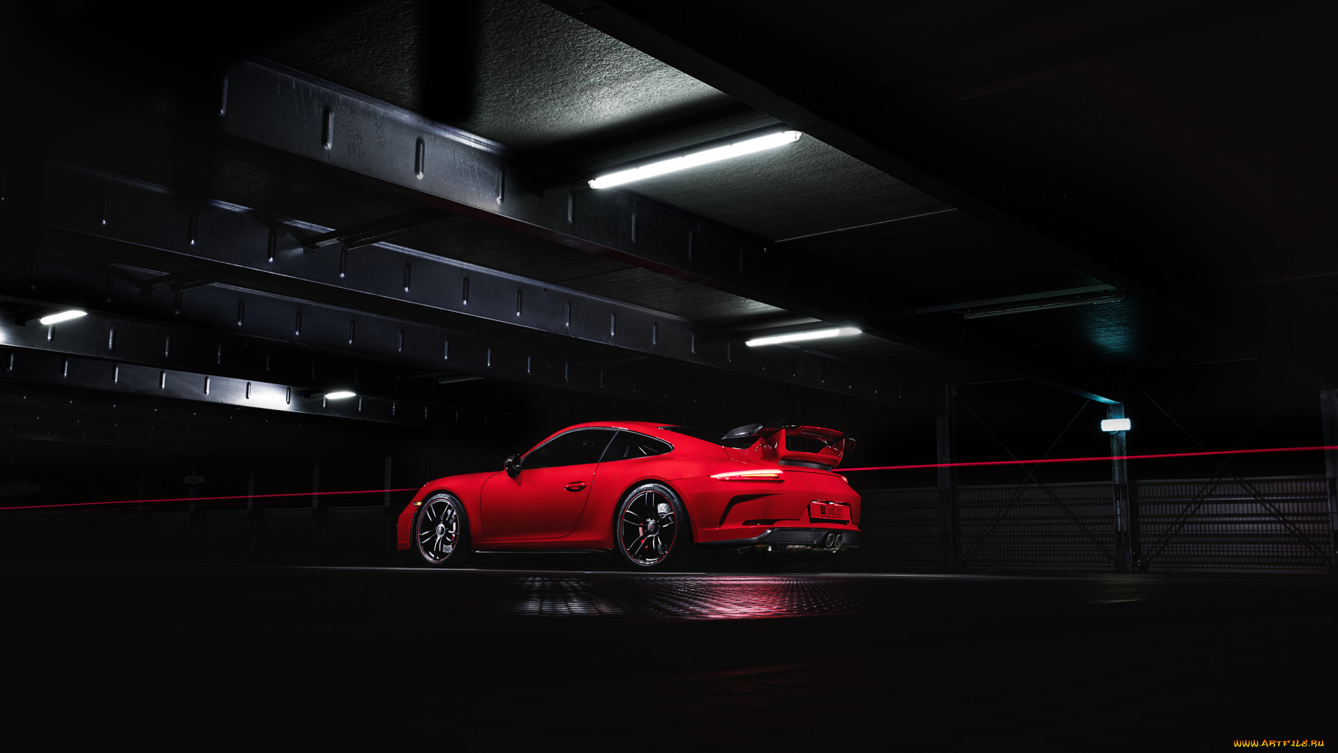 techart, porsche, 911, gt3, 2018, автомобили, porsche, красный, techart, порше, gt3, 911, 2018, тюнинг