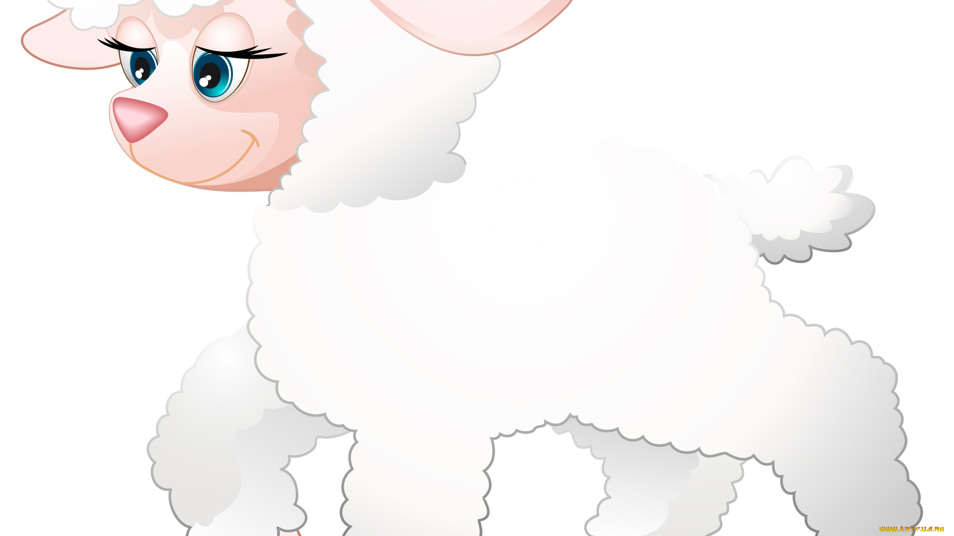 векторная, графика, животные, , animals, овечка