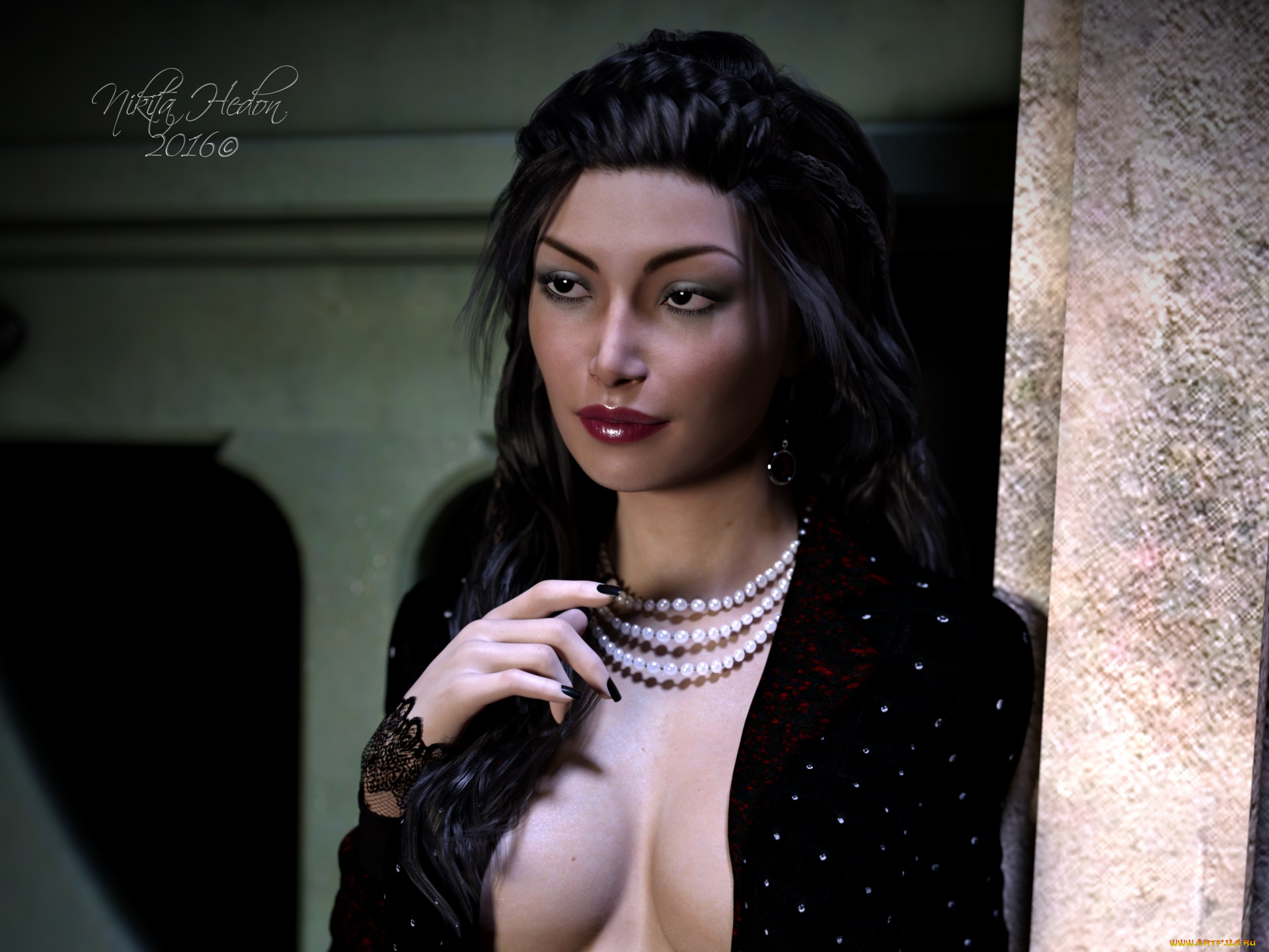 3д, графика, люди, , people, девушка, взгляд, фон