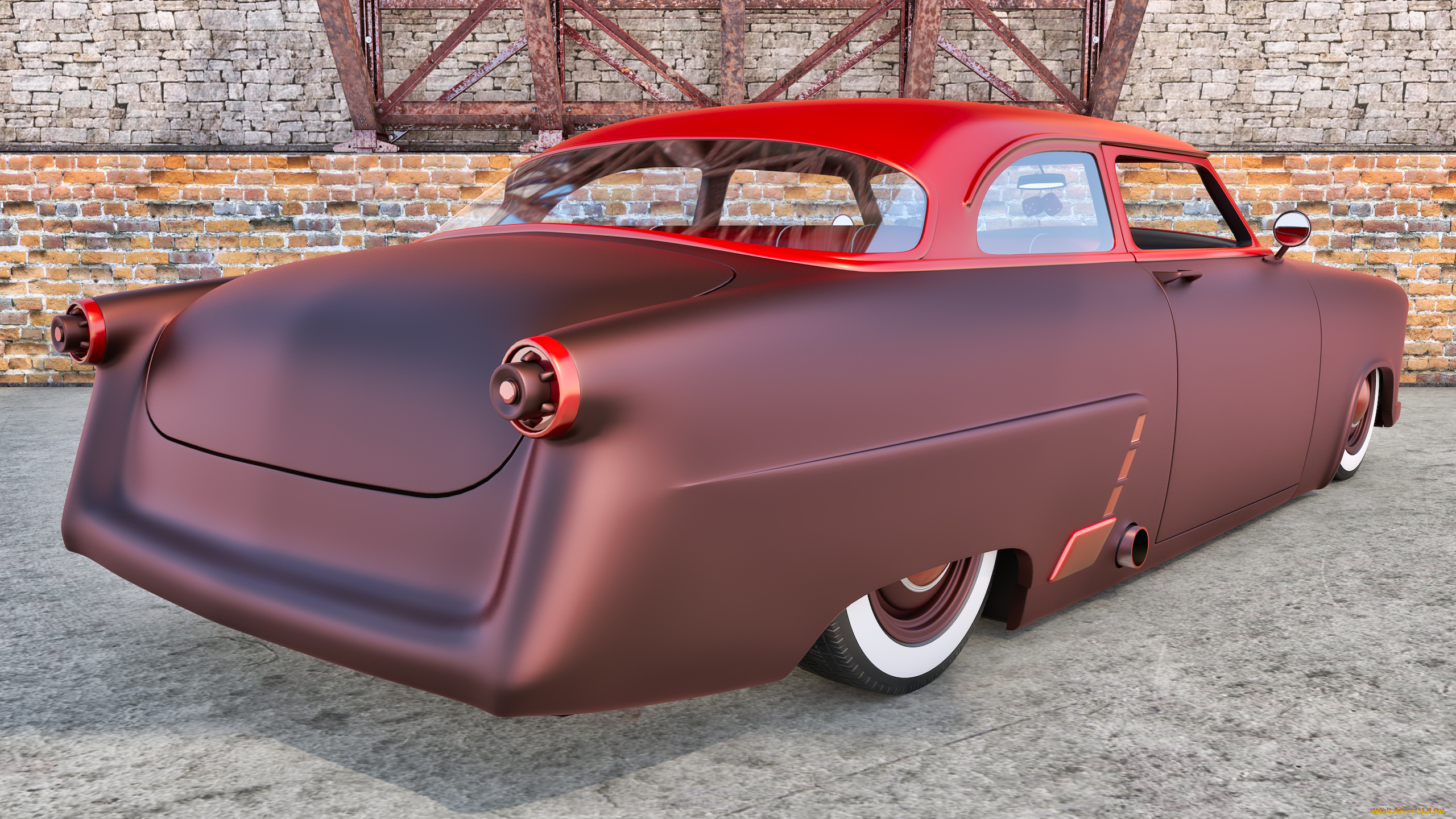 автомобили, 3д, ford, 1952г